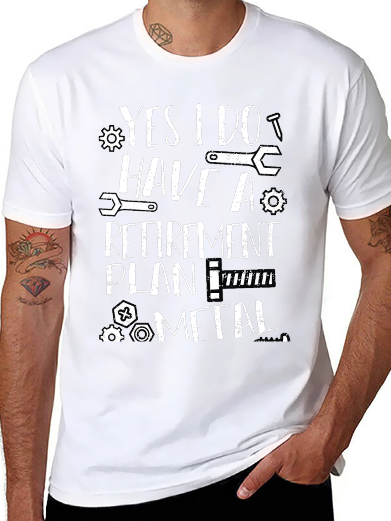Funny Retirement Plan Metal T-Shirt