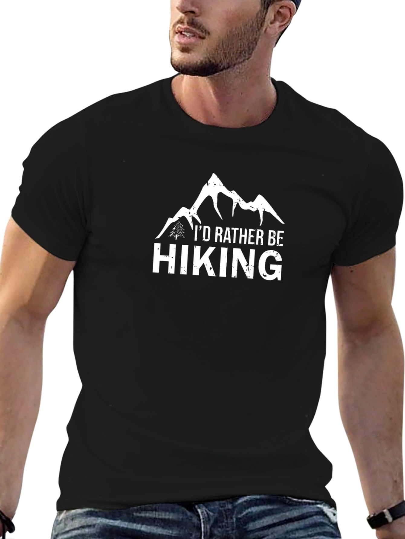 Id Rather Be Hiking T-Shirt - Black