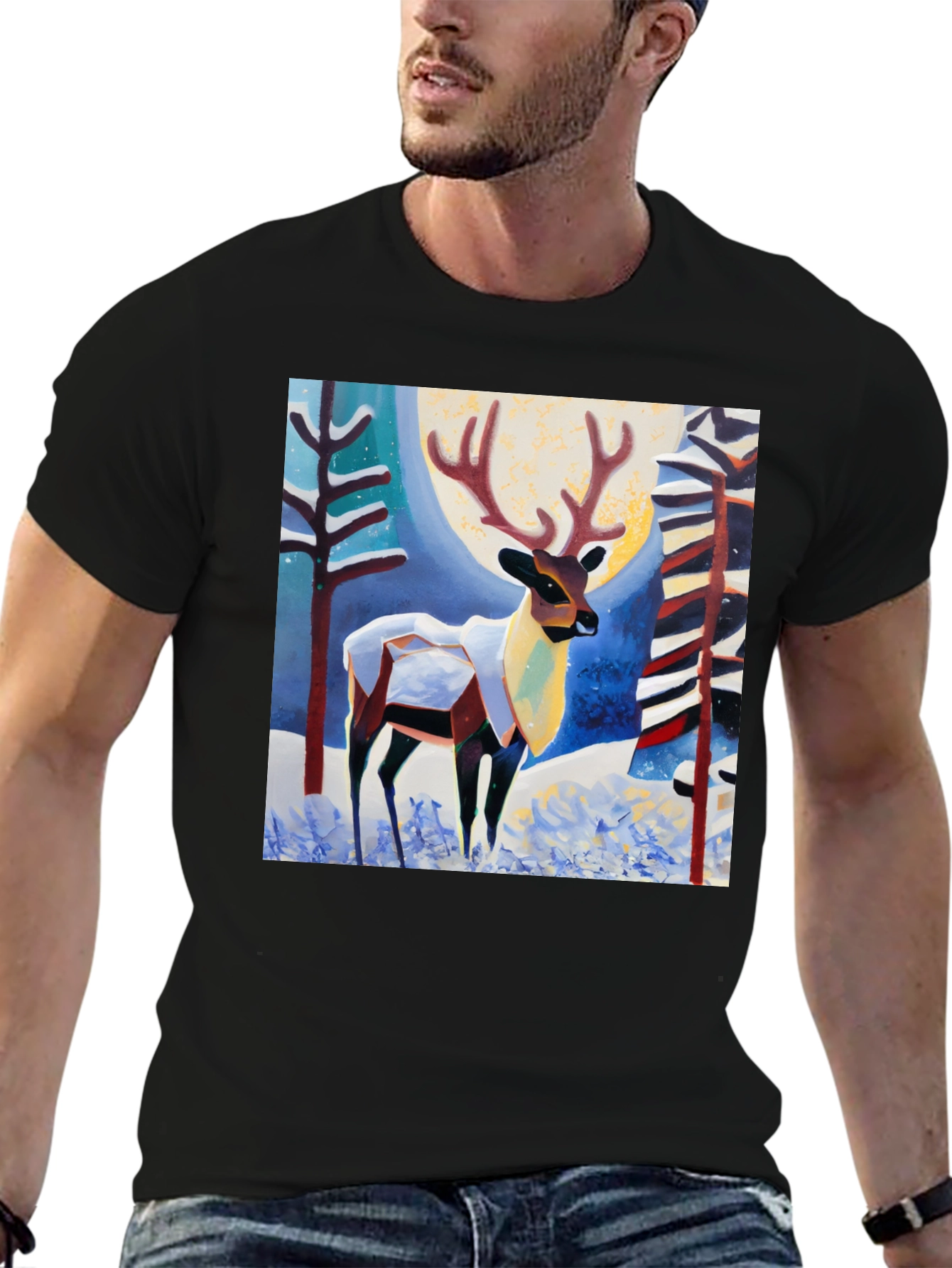 Whimsical Reindeer Graphic Tee