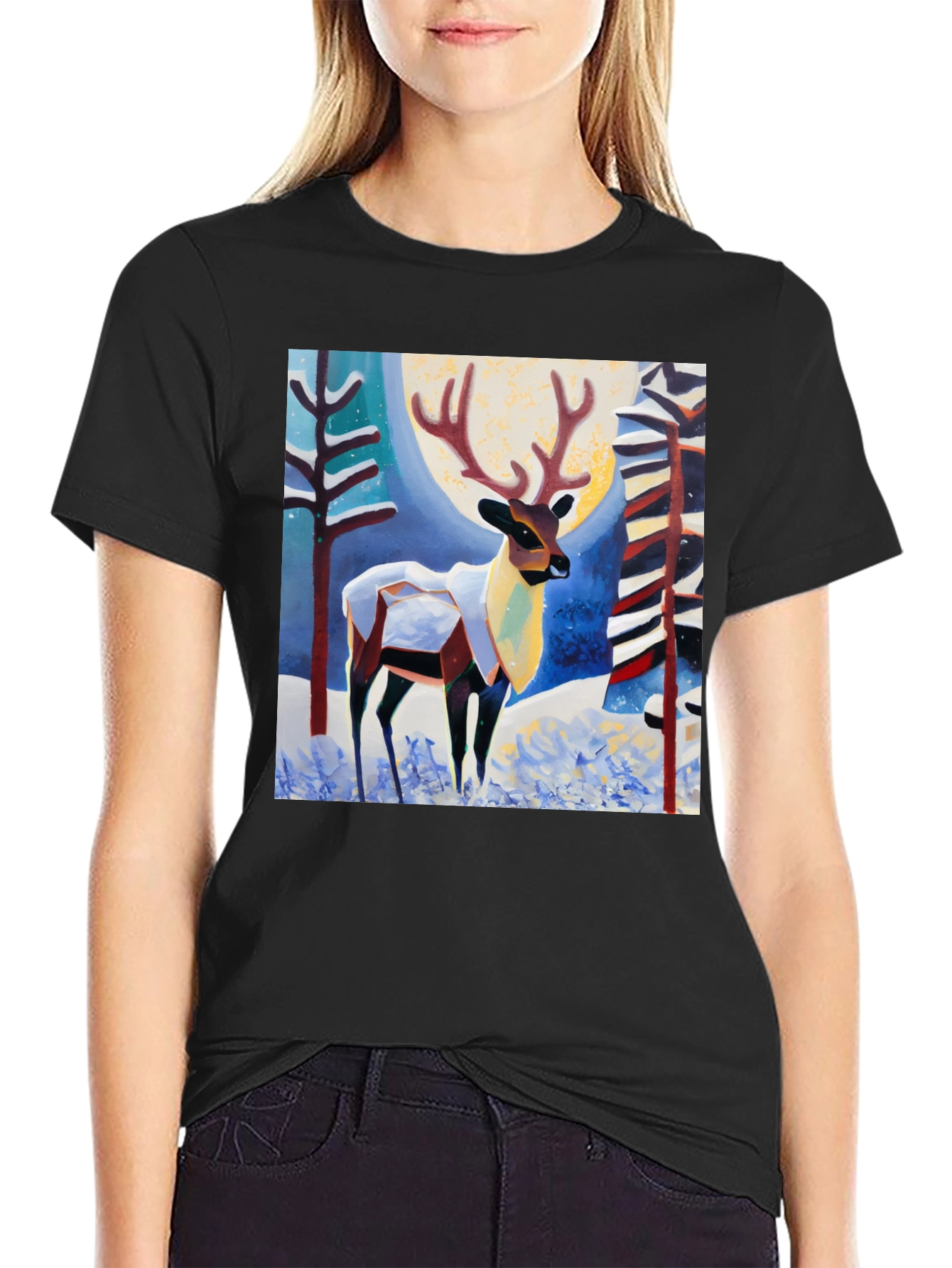 Whimsical Reindeer Graphic Tee