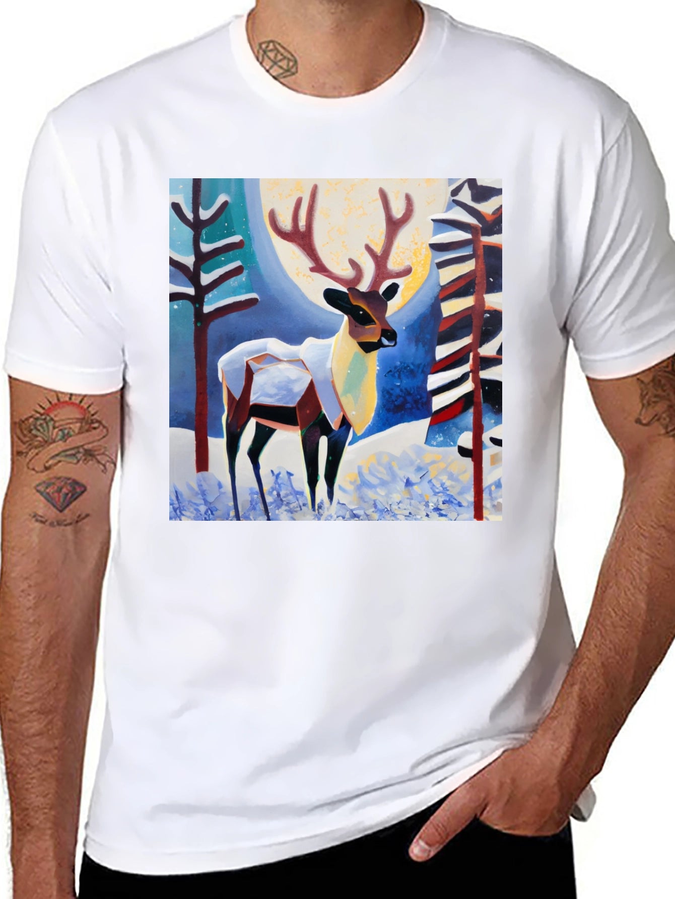Whimsical Reindeer Graphic Tee