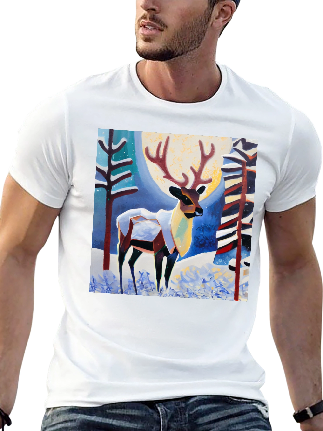 Whimsical Reindeer Graphic Tee