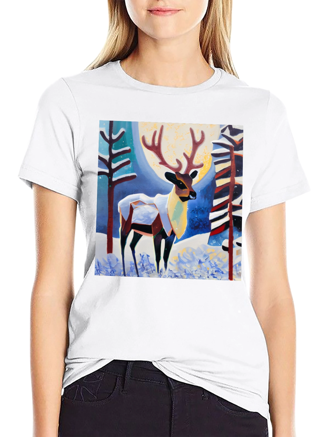 Whimsical Reindeer Graphic Tee