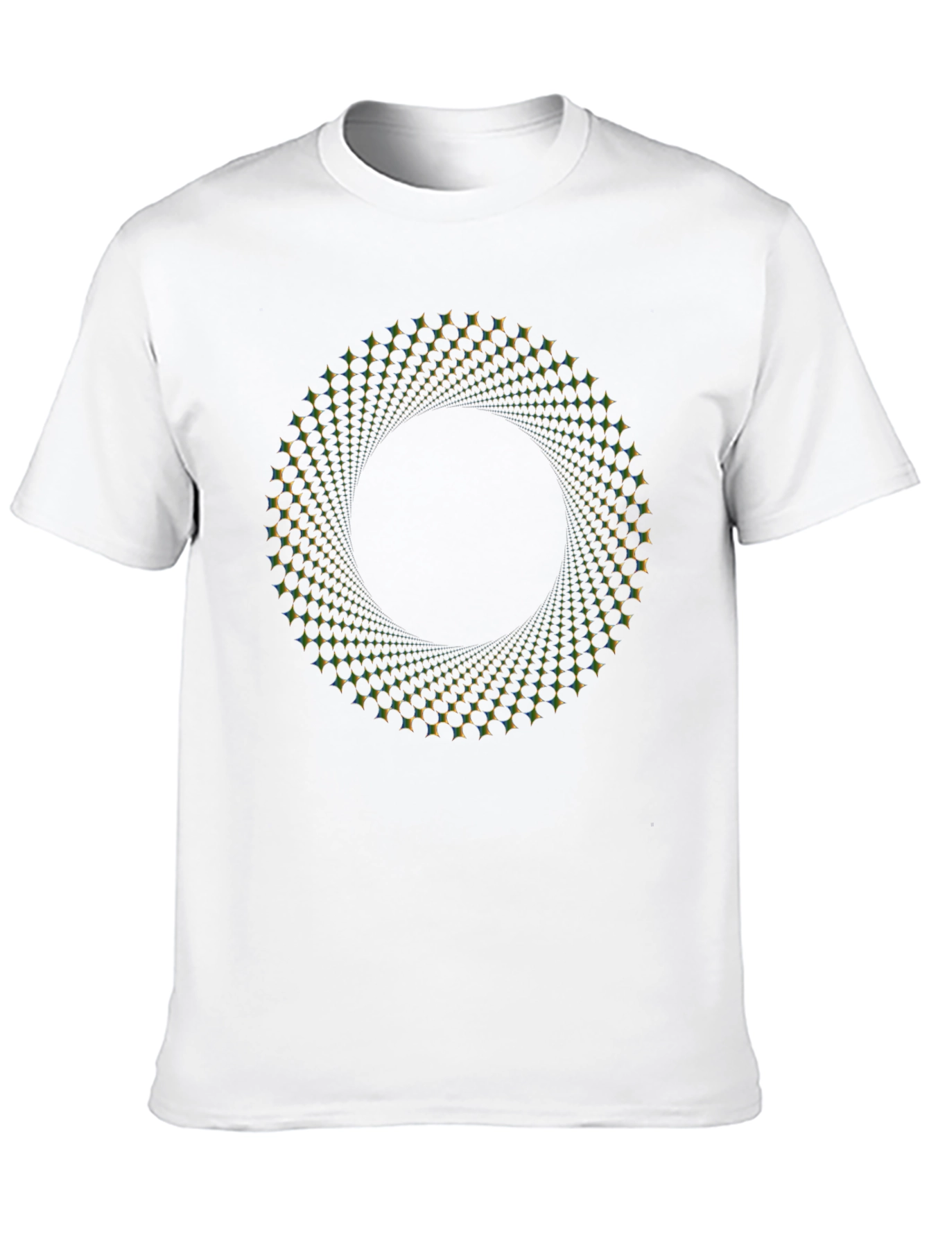 Optical Illusion Vortex Circle Black T-Shirt