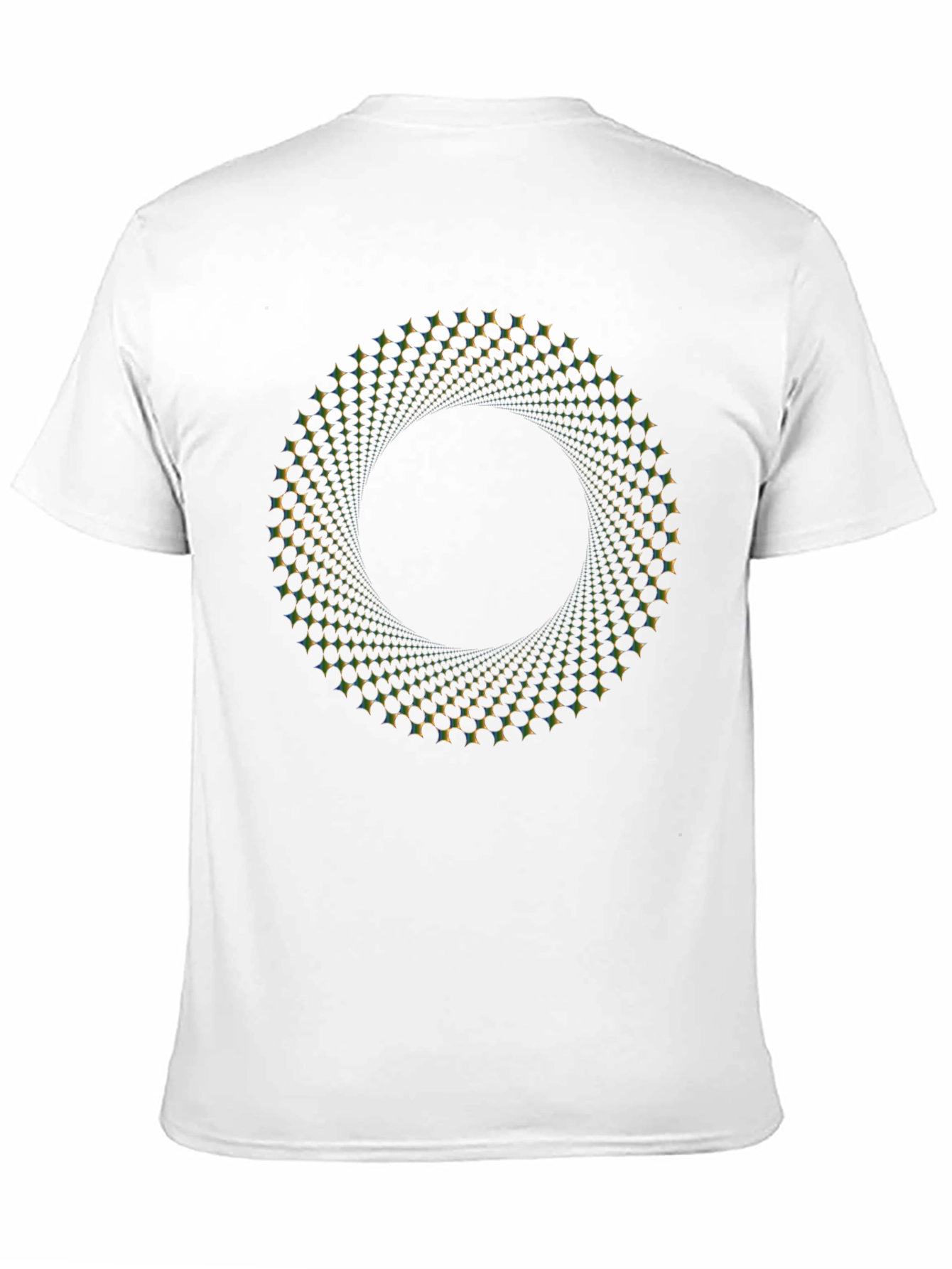 Optical Illusion Vortex Circle Black T-Shirt