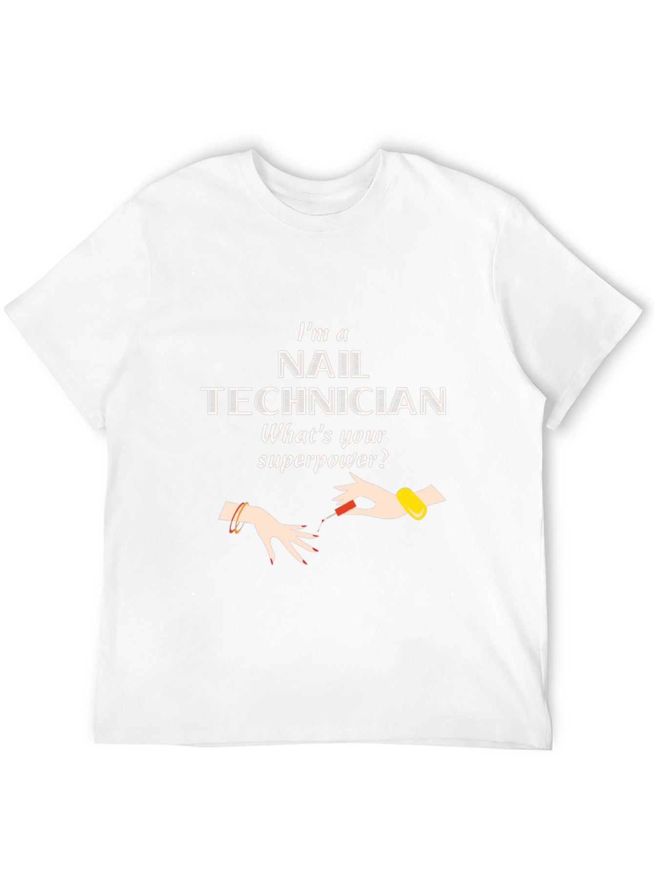 Nail Technician Superpower Graphic T-Shirt