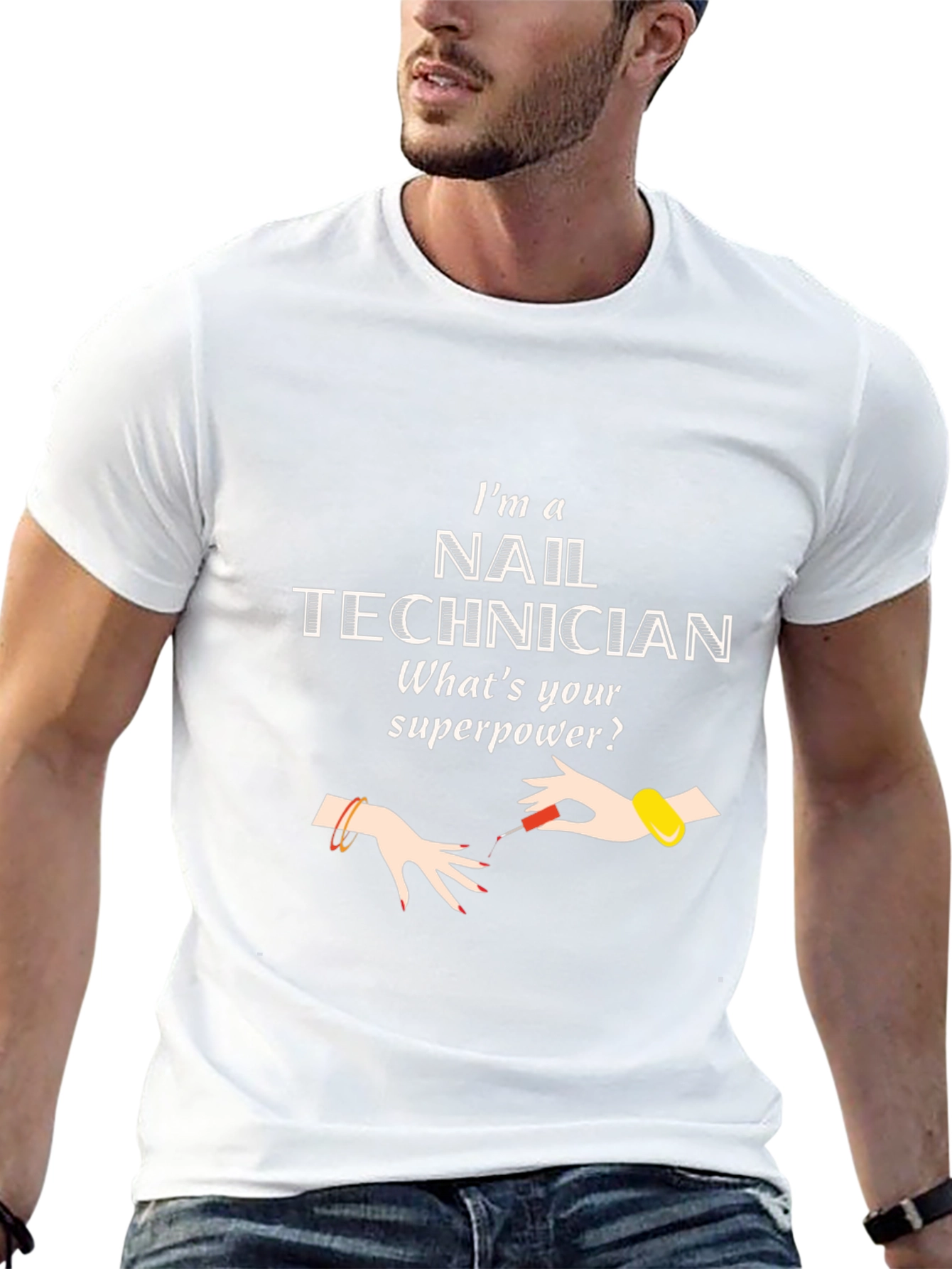 Nail Technician Superpower Graphic T-Shirt