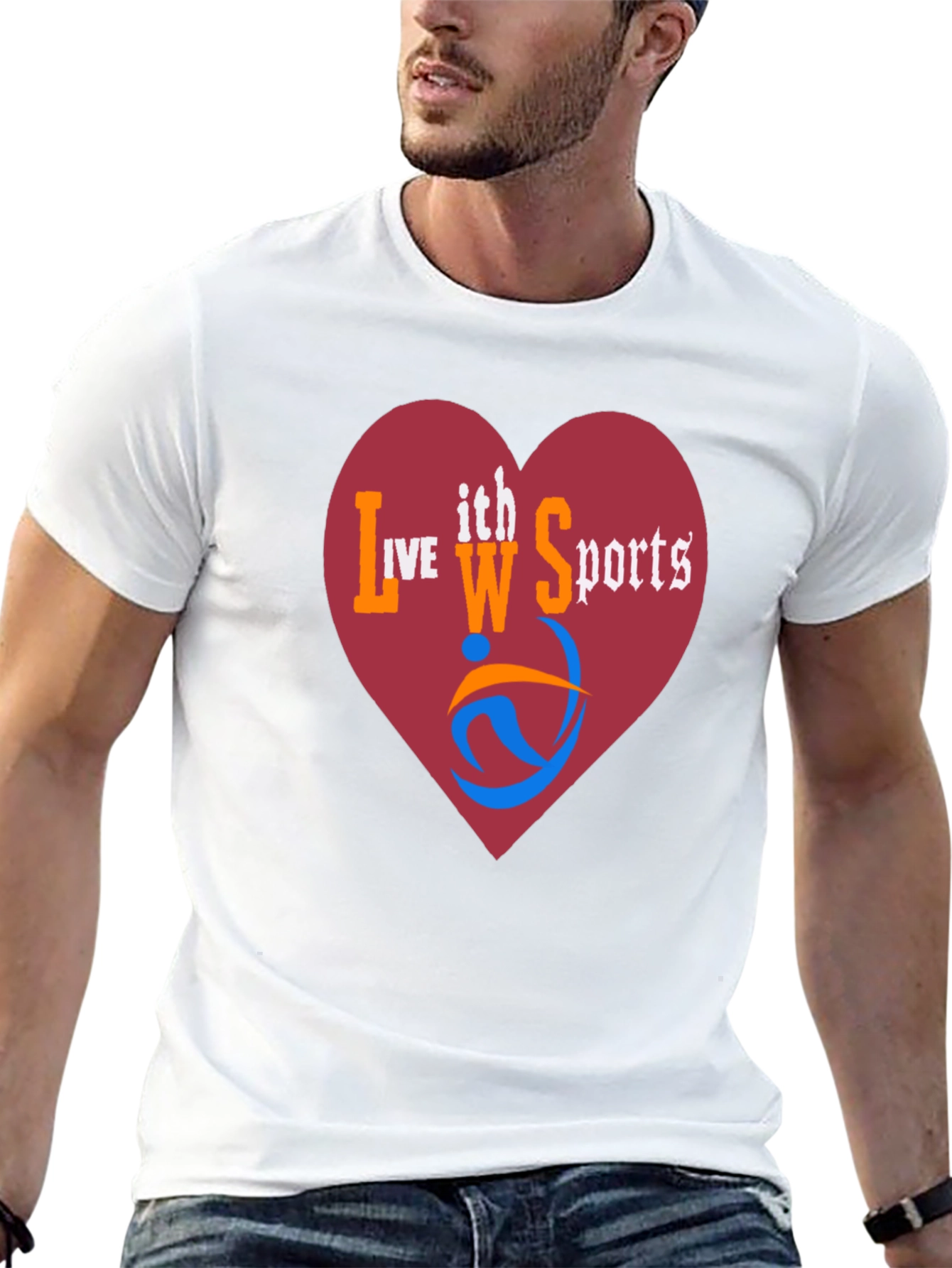 Live With Sports Graphic Print T-Shirt