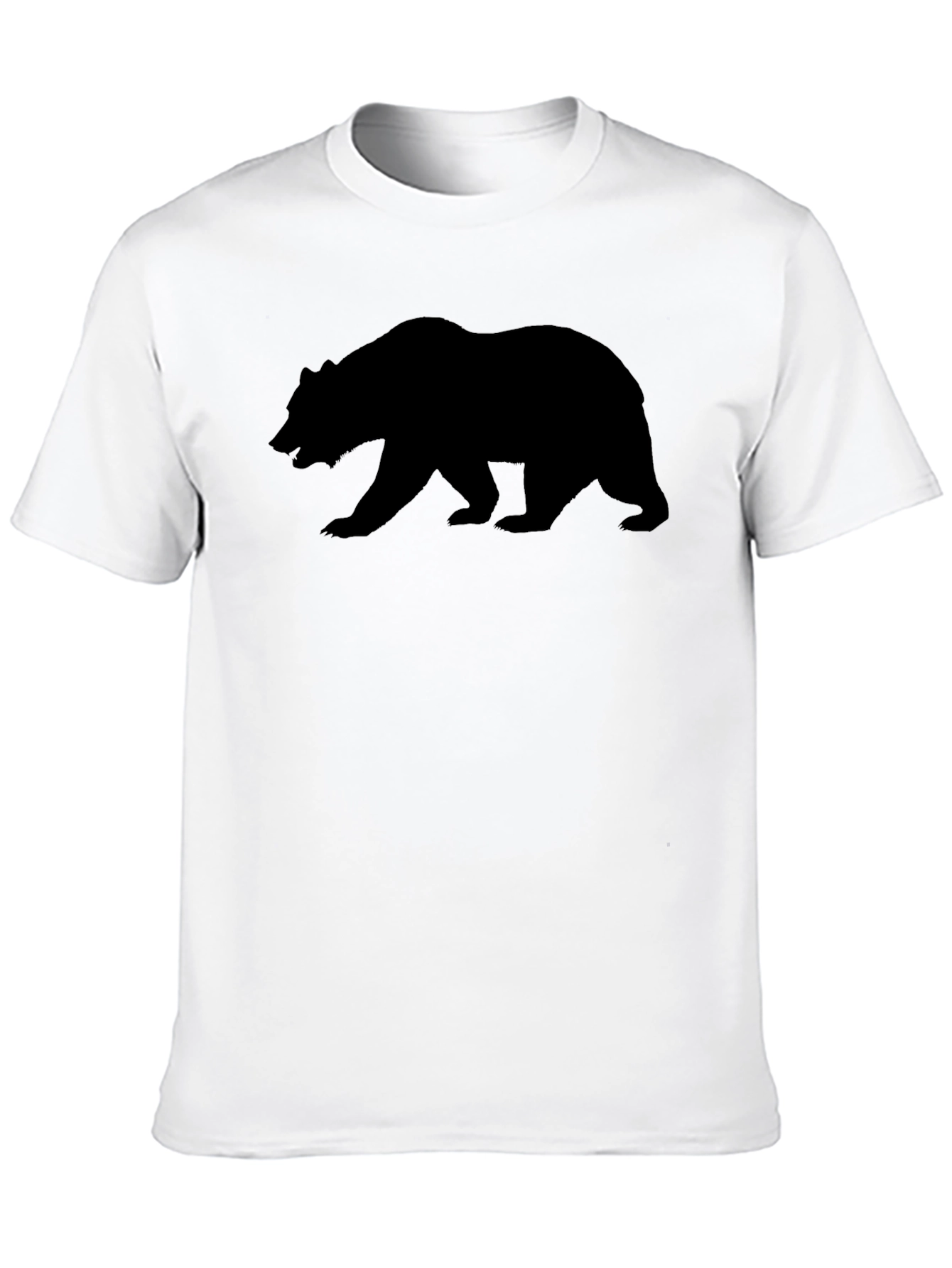 California Bear Graphic Tee - Black Cotton T-Shirt