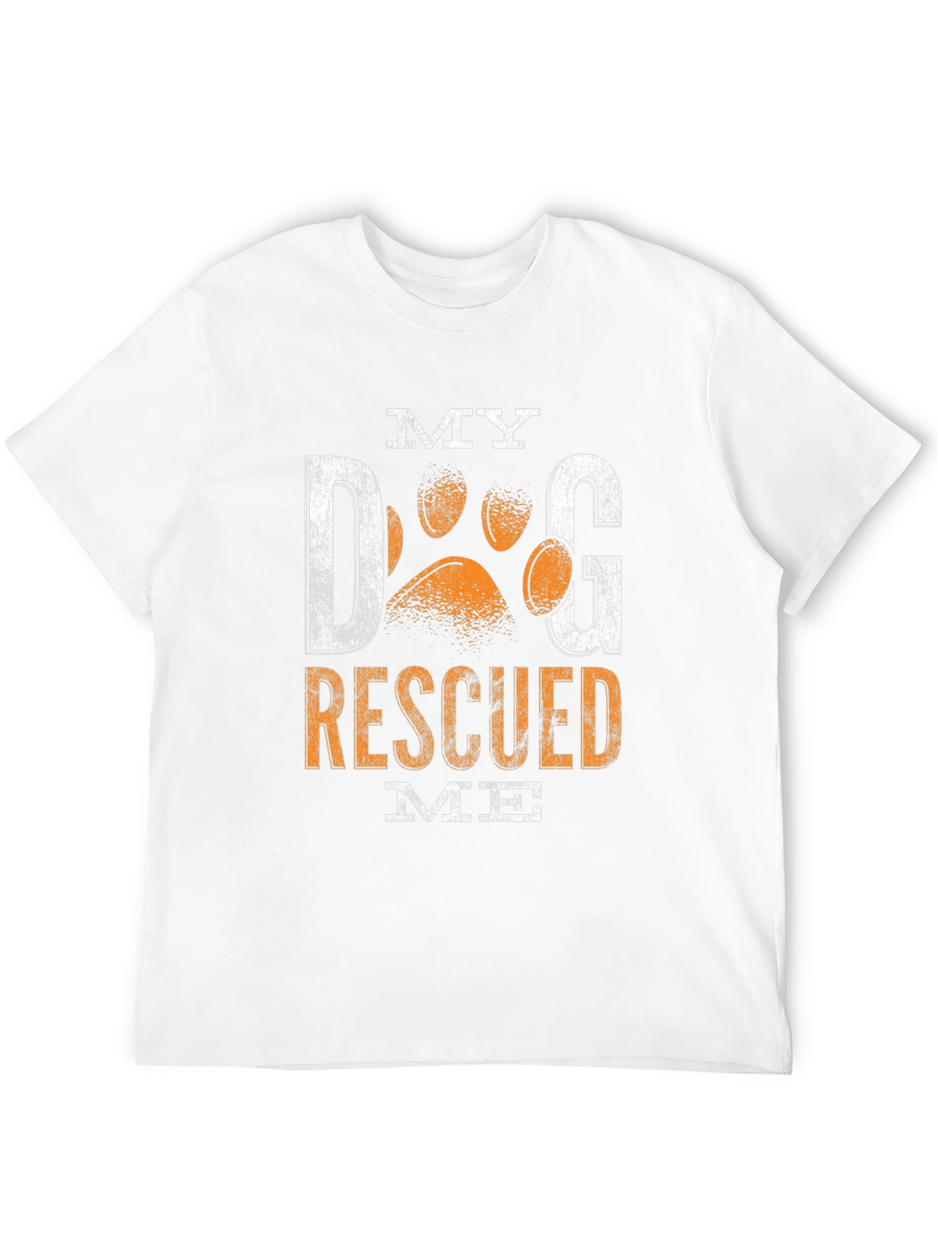 My Dog Rescued Me Black Graphic T-Shirt
