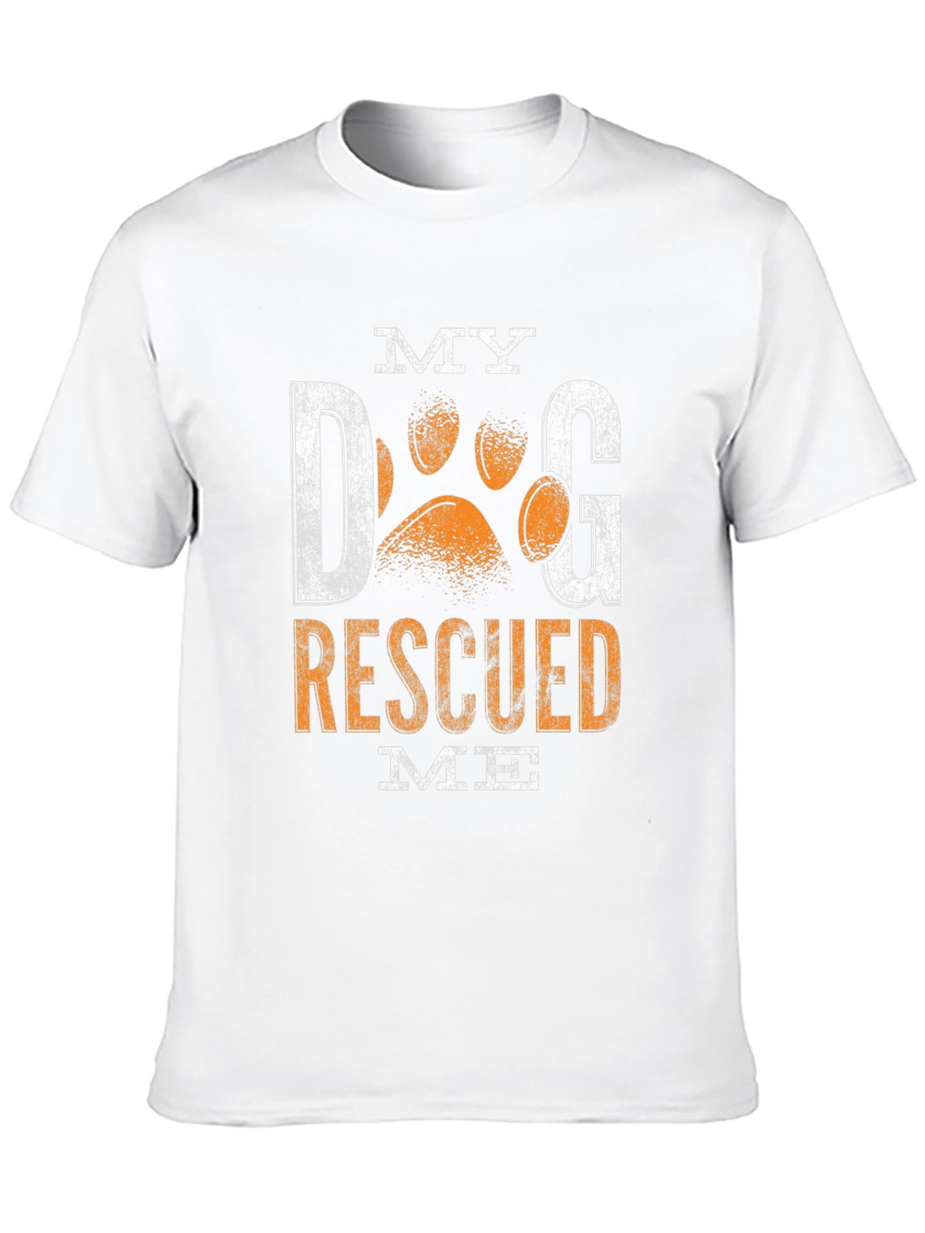 My Dog Rescued Me Black Graphic T-Shirt