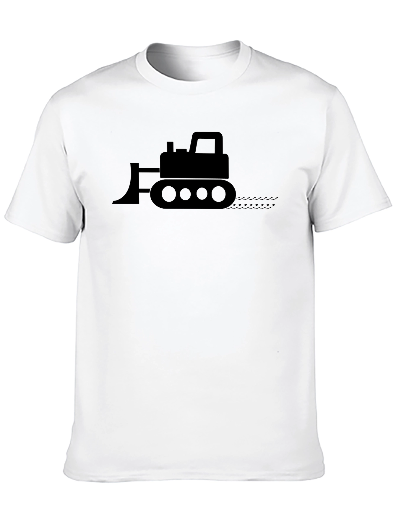 Bulldozer Graphic Tee - Black Cotton T-Shirt