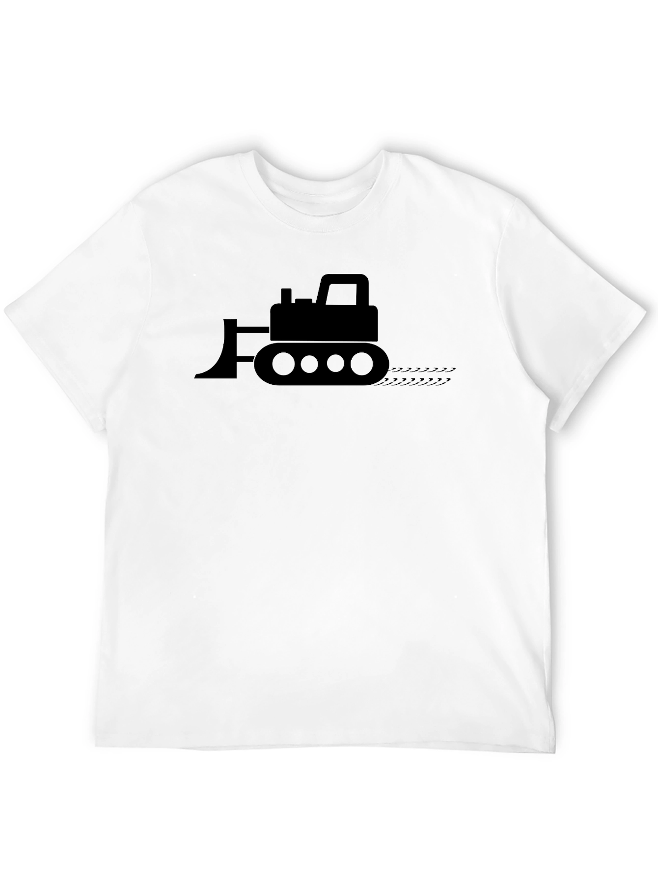 Bulldozer Graphic Tee - Black Cotton T-Shirt