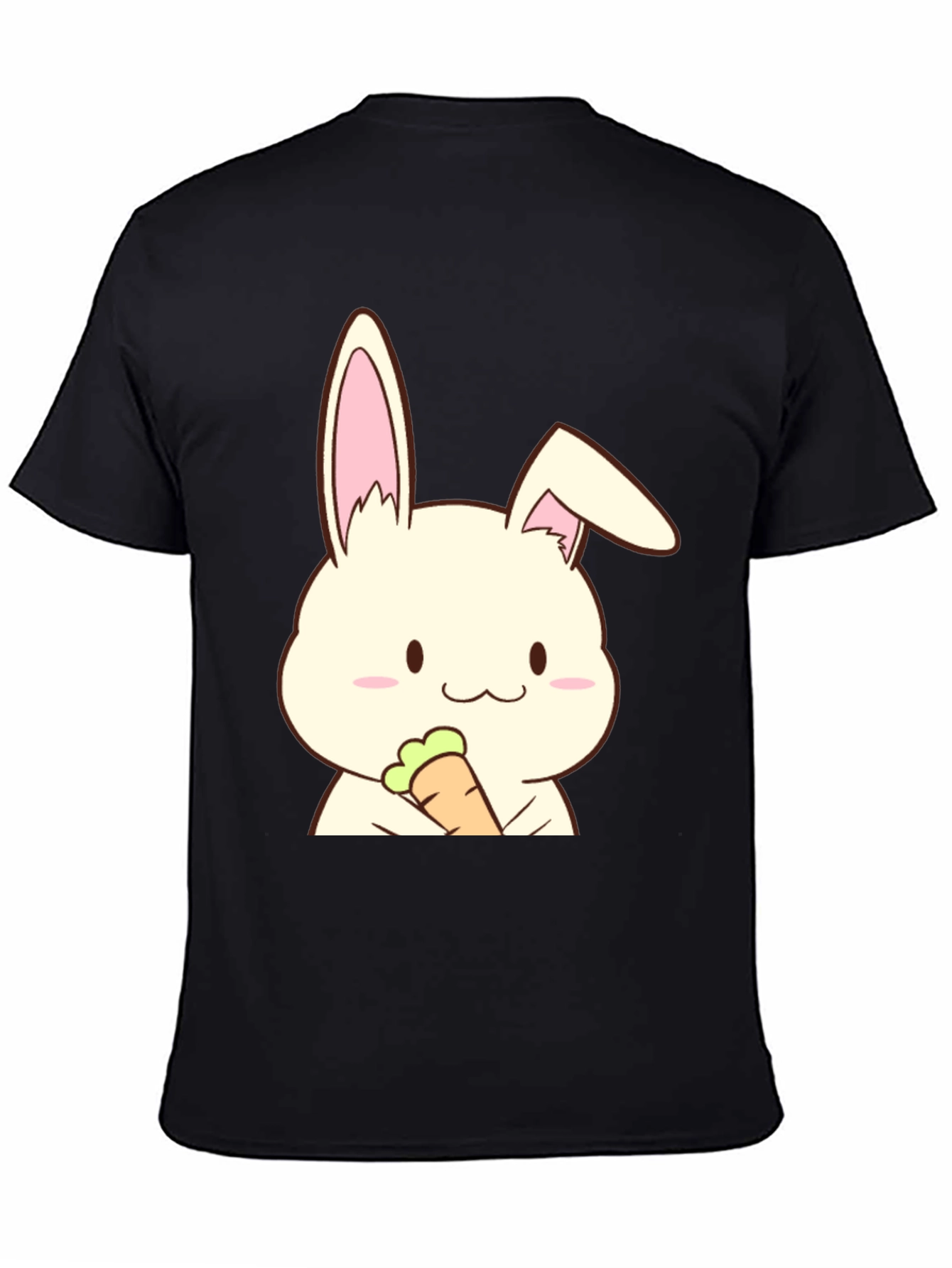 Cute Rabbit Holding Carrot Graphic T-Shirt