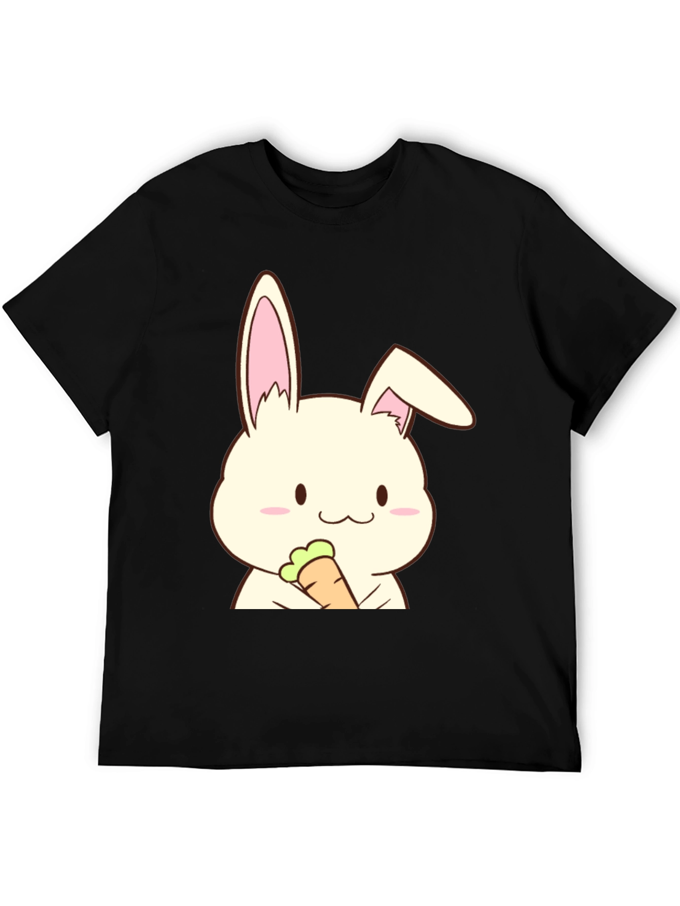 Cute Rabbit Holding Carrot Graphic T-Shirt