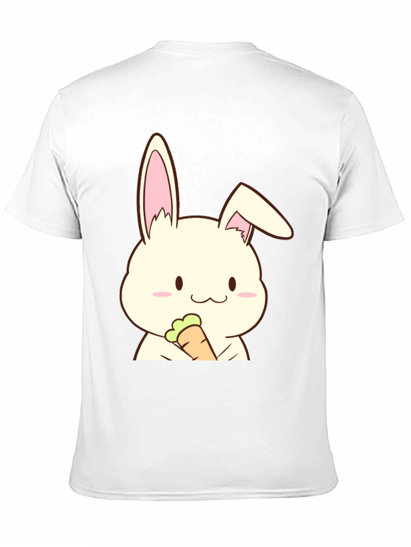 Cute Rabbit Holding Carrot Graphic T-Shirt