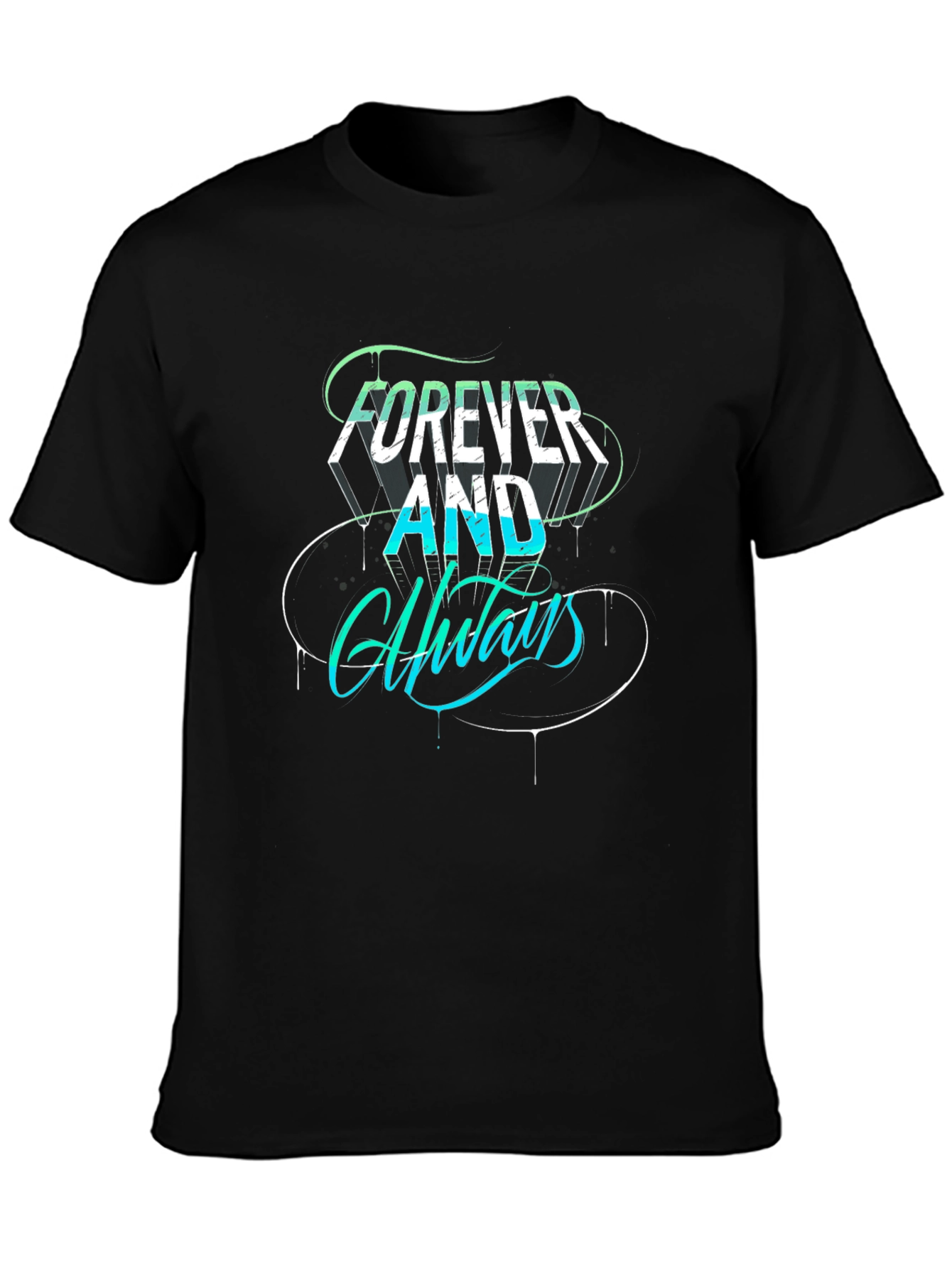 Forever and Always Graphic Tee - Black