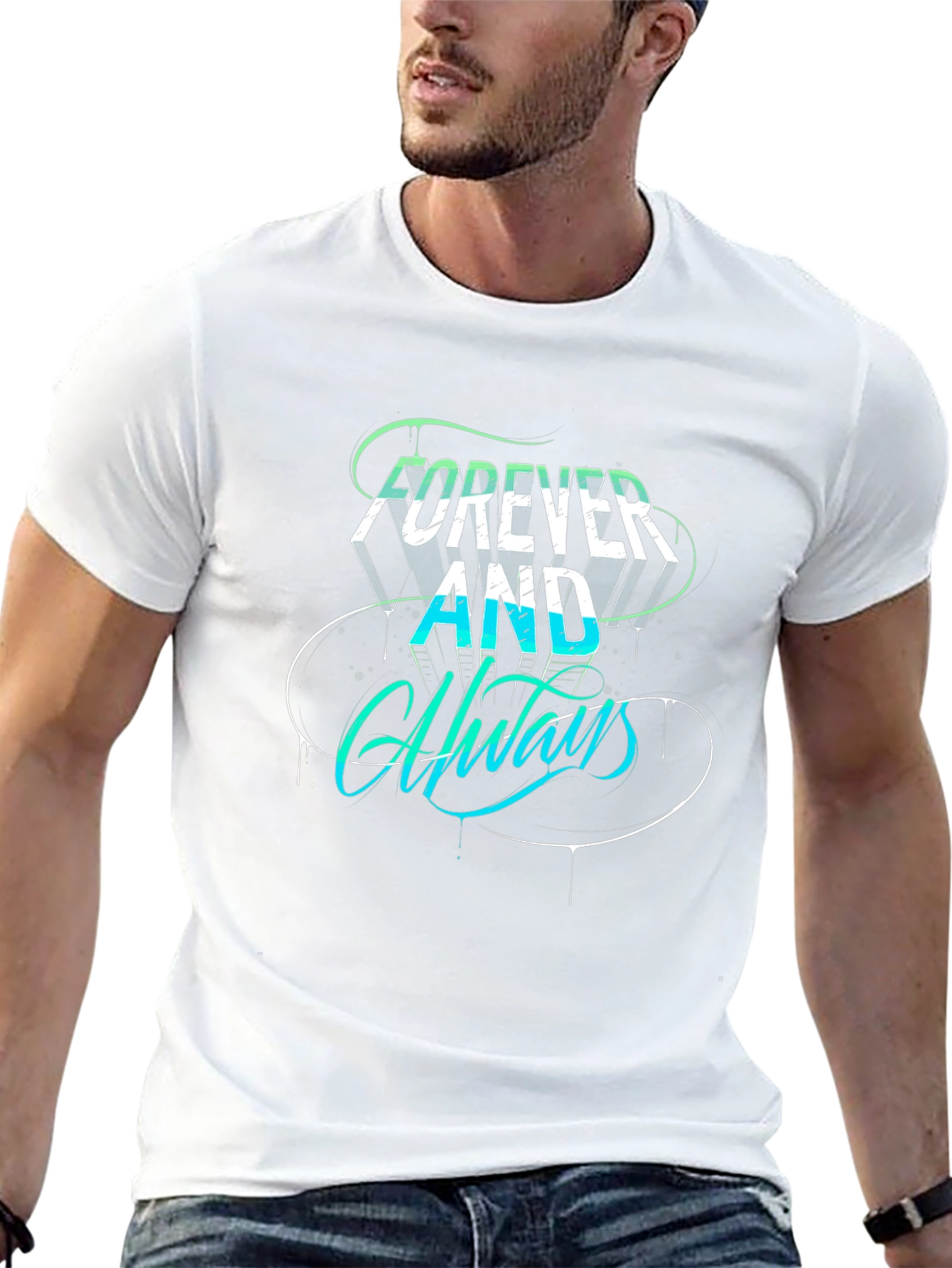 Forever and Always Graphic Tee - Black