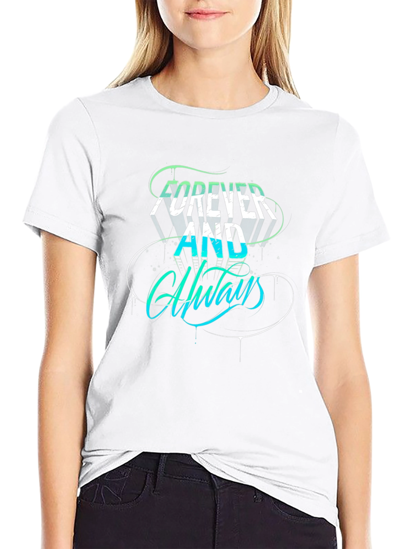 Forever and Always Graphic Tee - Black