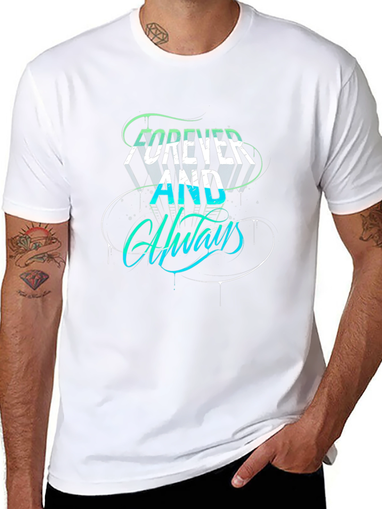 Forever and Always Graphic Tee - Black