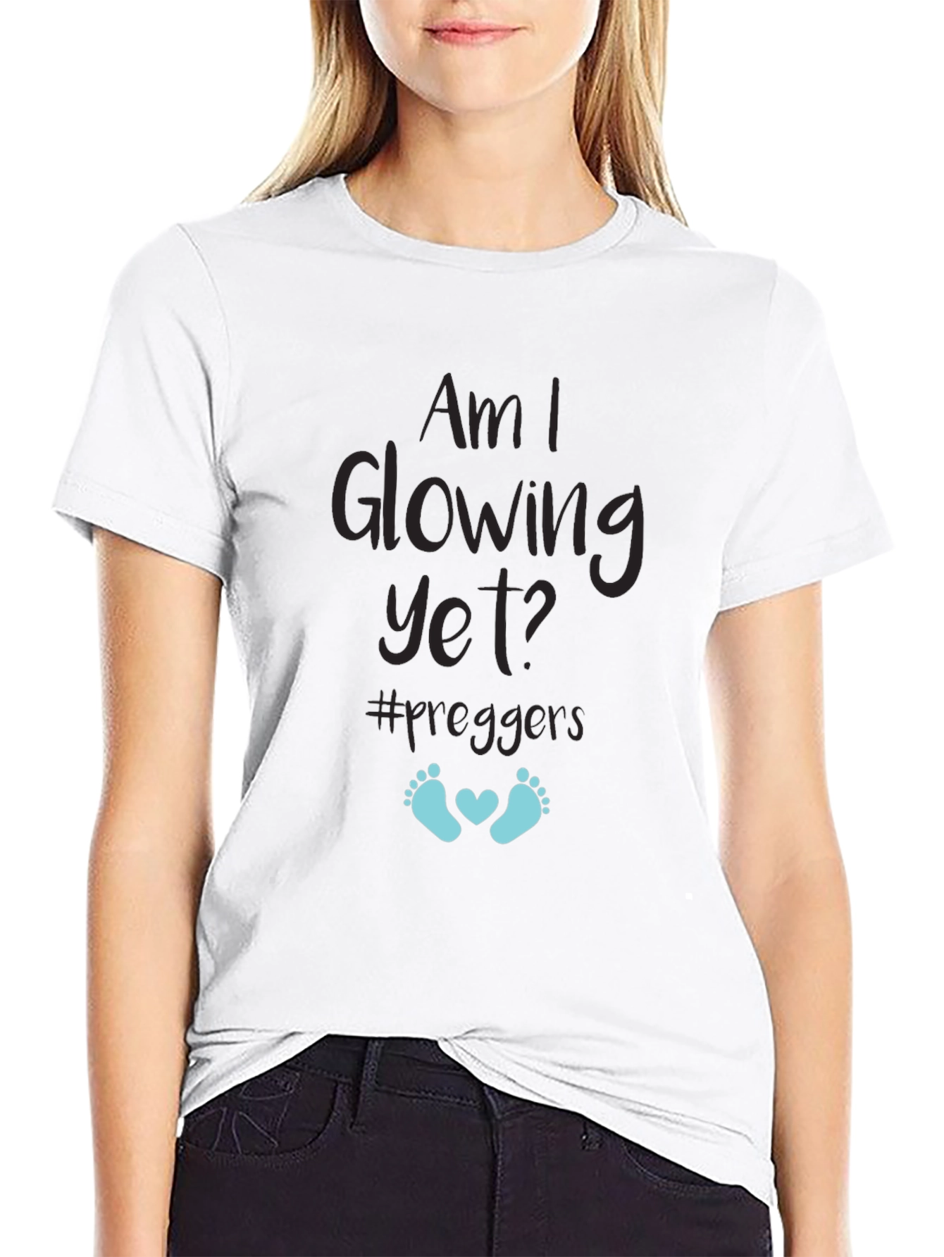 Am I Glowing Yet? Pregnancy T-Shirt - #preggers