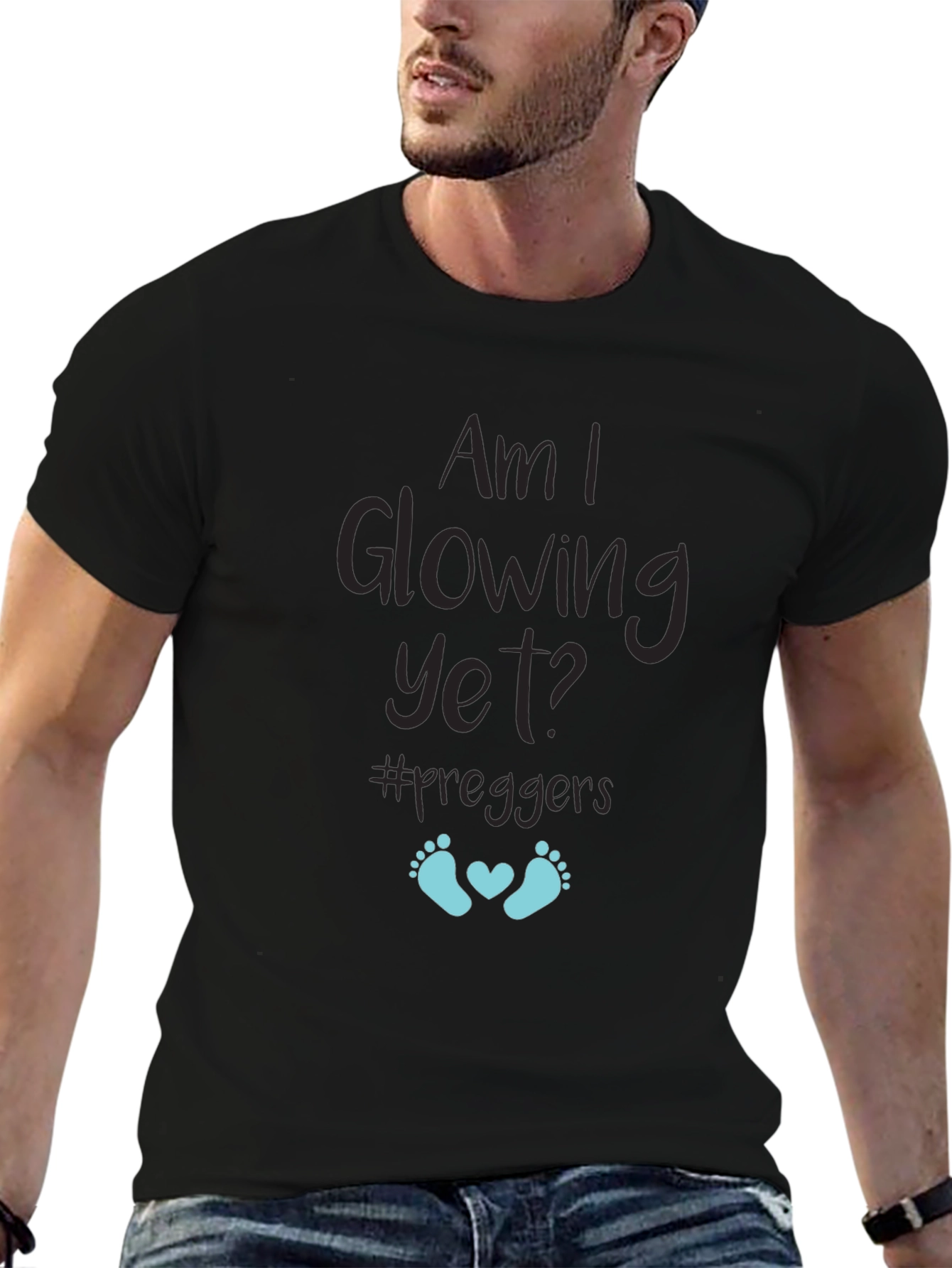 Am I Glowing Yet? Pregnancy T-Shirt - #preggers