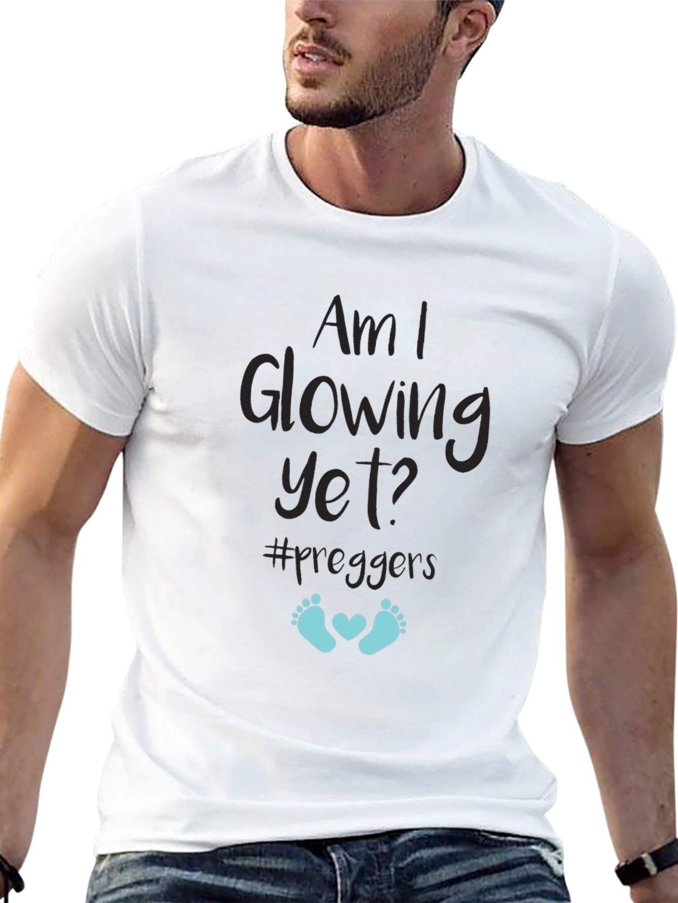 Am I Glowing Yet? Pregnancy T-Shirt - #preggers