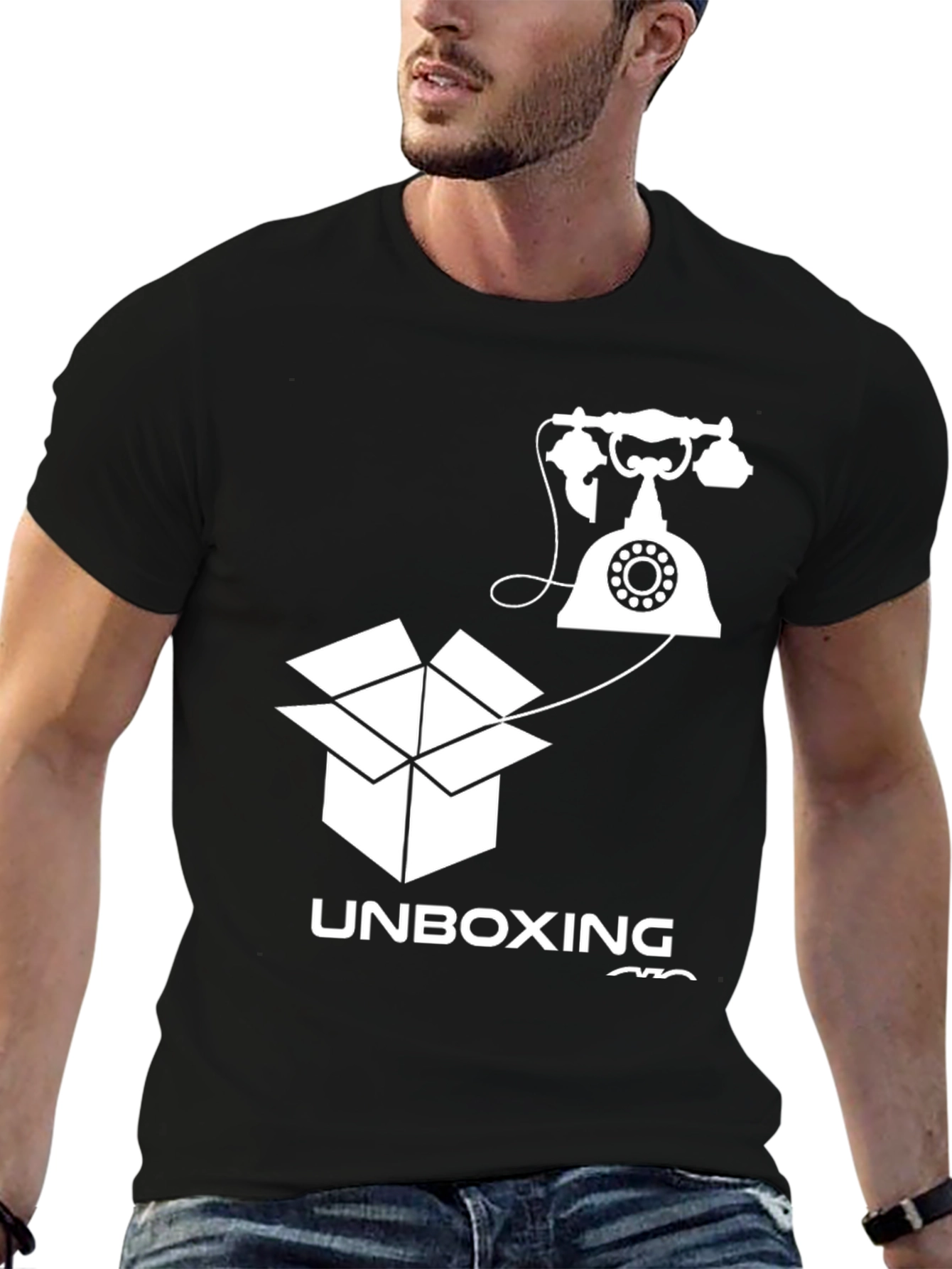 Unboxing Telephone Graphic Tee - Retro Call
