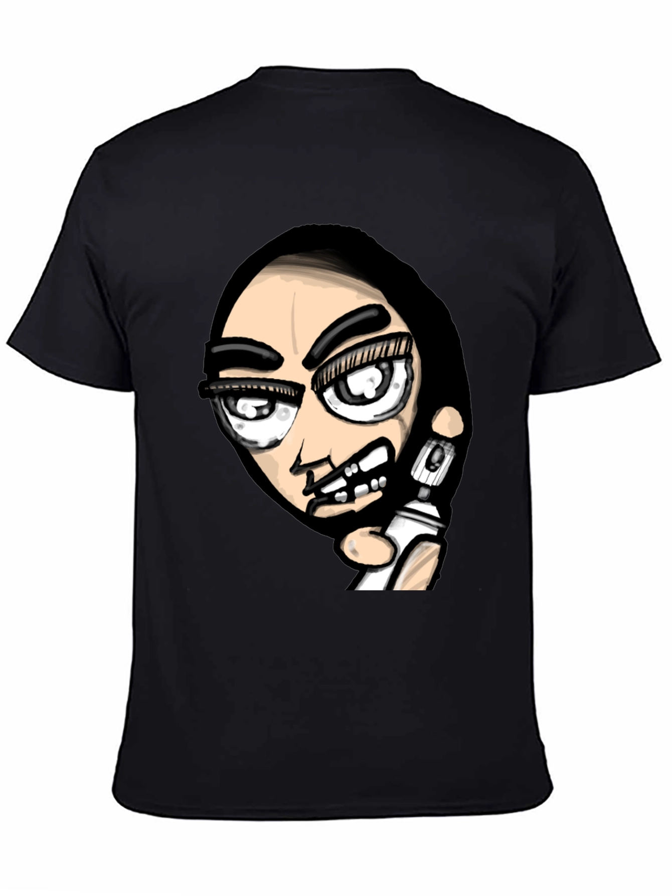 Edgy Graffiti Artist Graphic Black T-Shirt