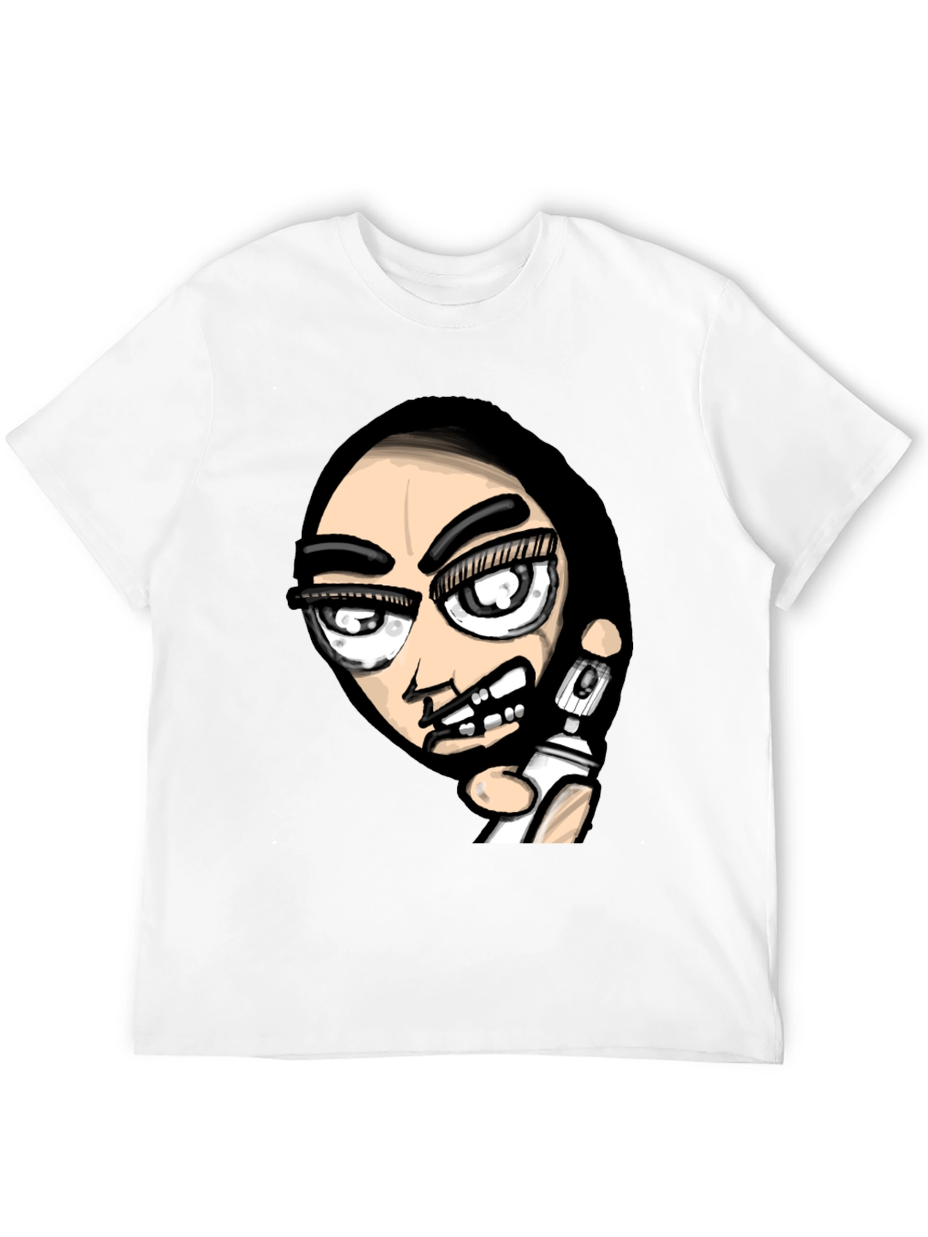 Edgy Graffiti Artist Graphic Black T-Shirt