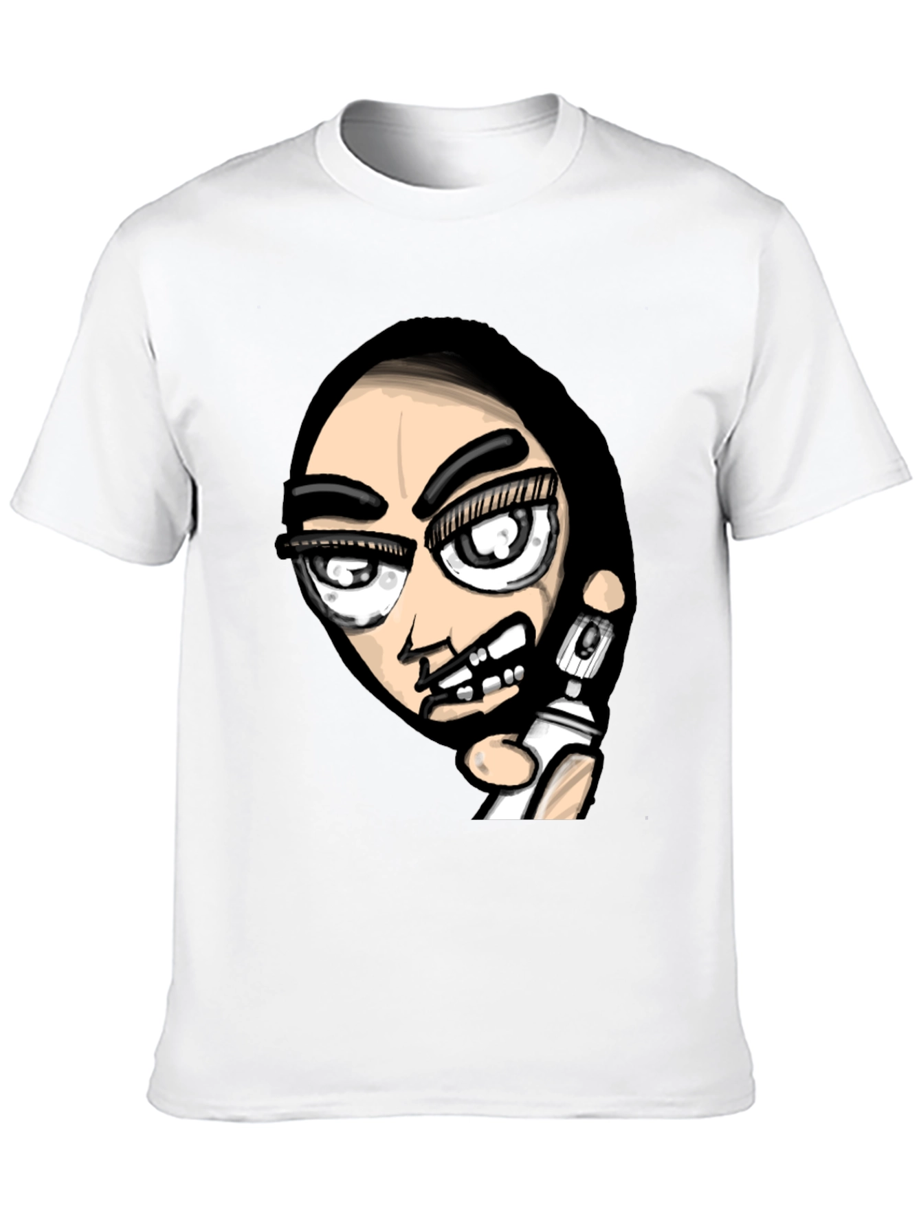Edgy Graffiti Artist Graphic Black T-Shirt