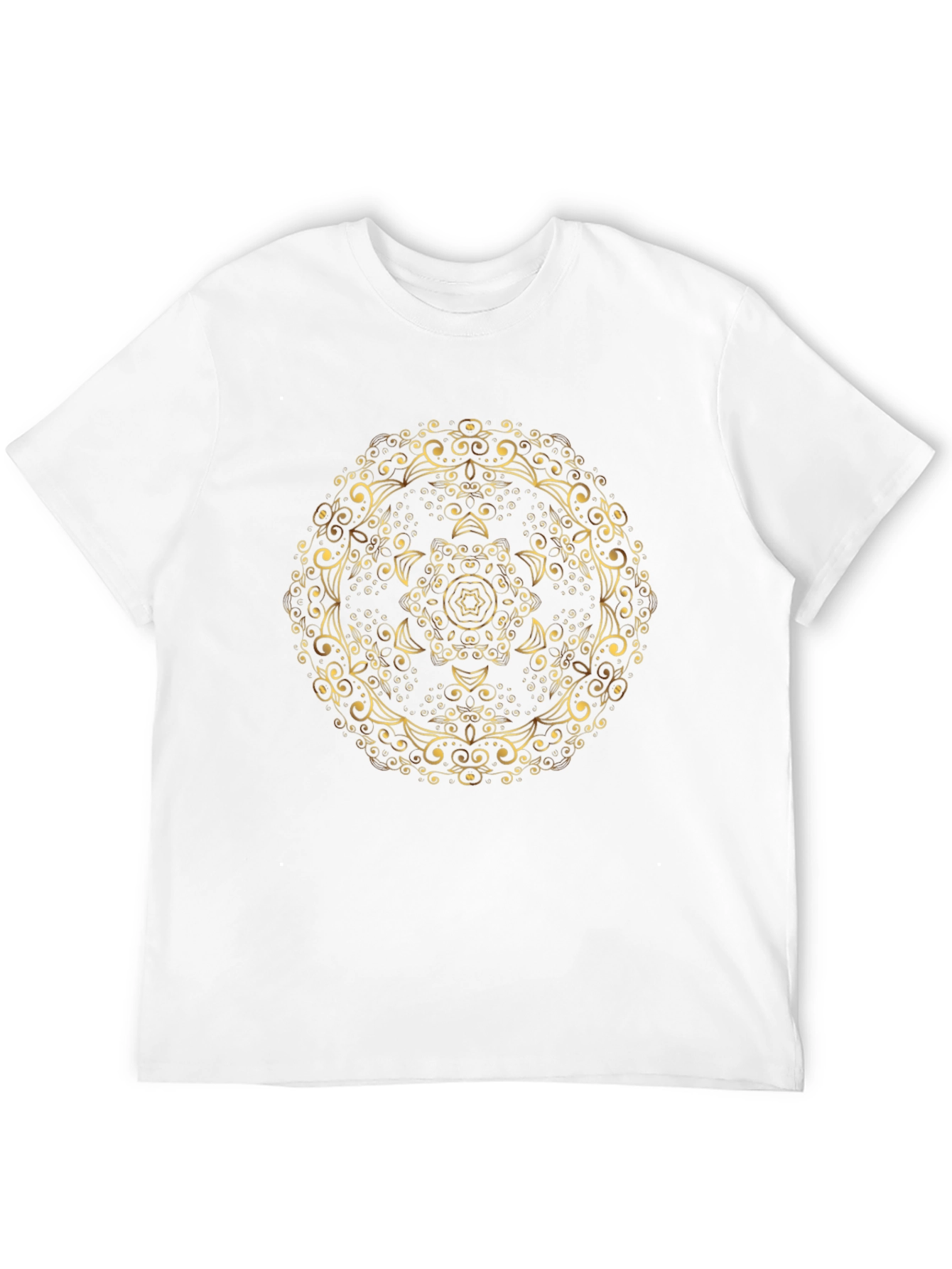 Elegant Mandala Graphic Tee - Mens Black T-Shirt