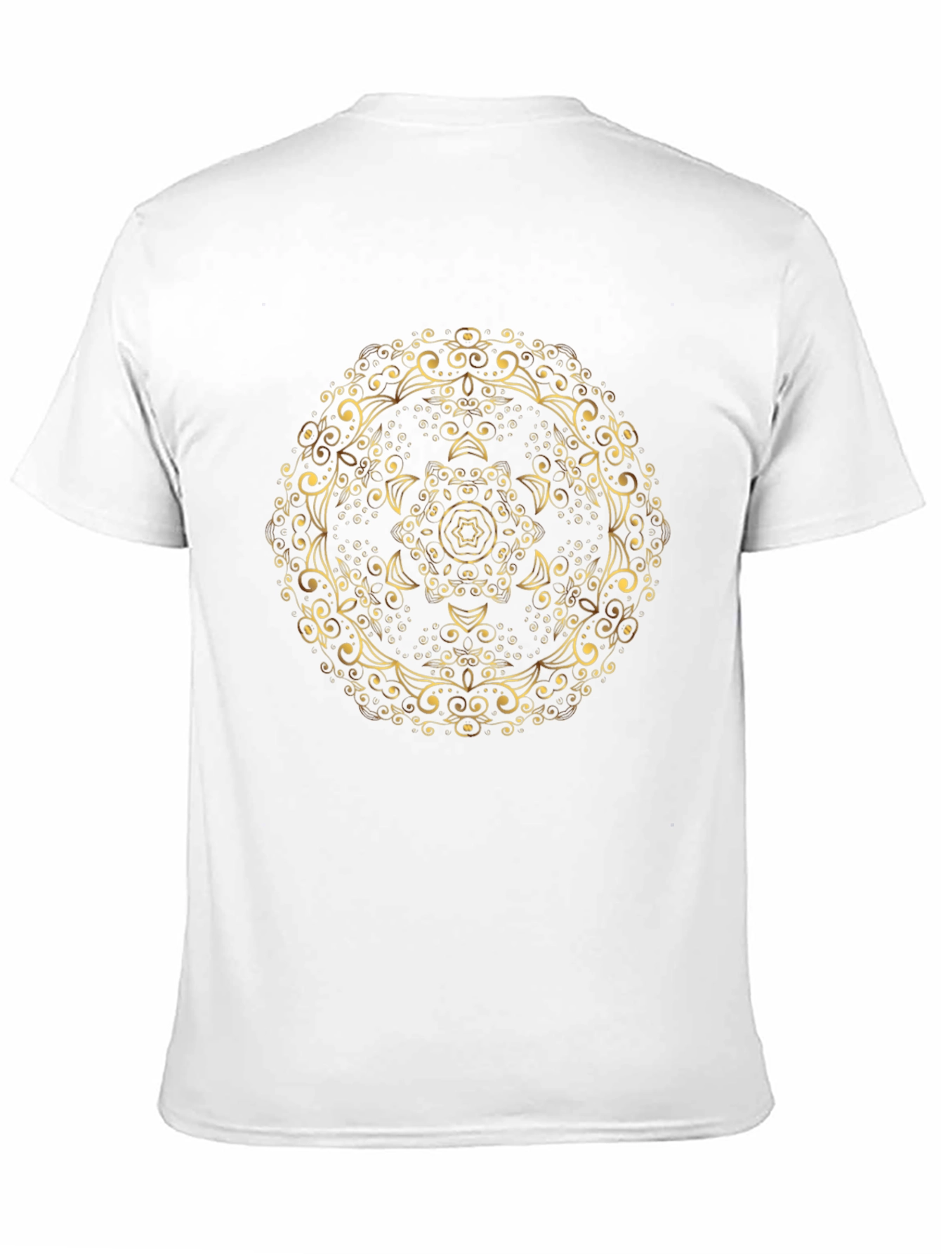 Elegant Mandala Graphic Tee - Mens Black T-Shirt