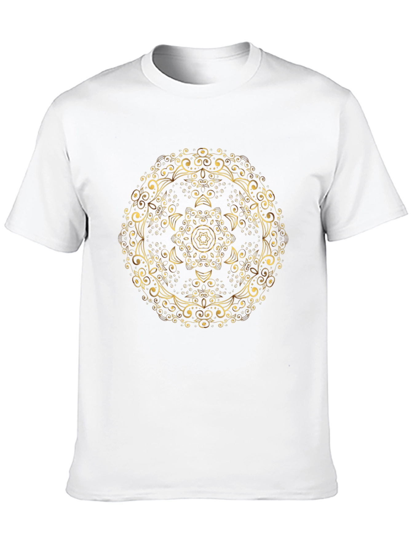 Elegant Mandala Graphic Tee - Mens Black T-Shirt