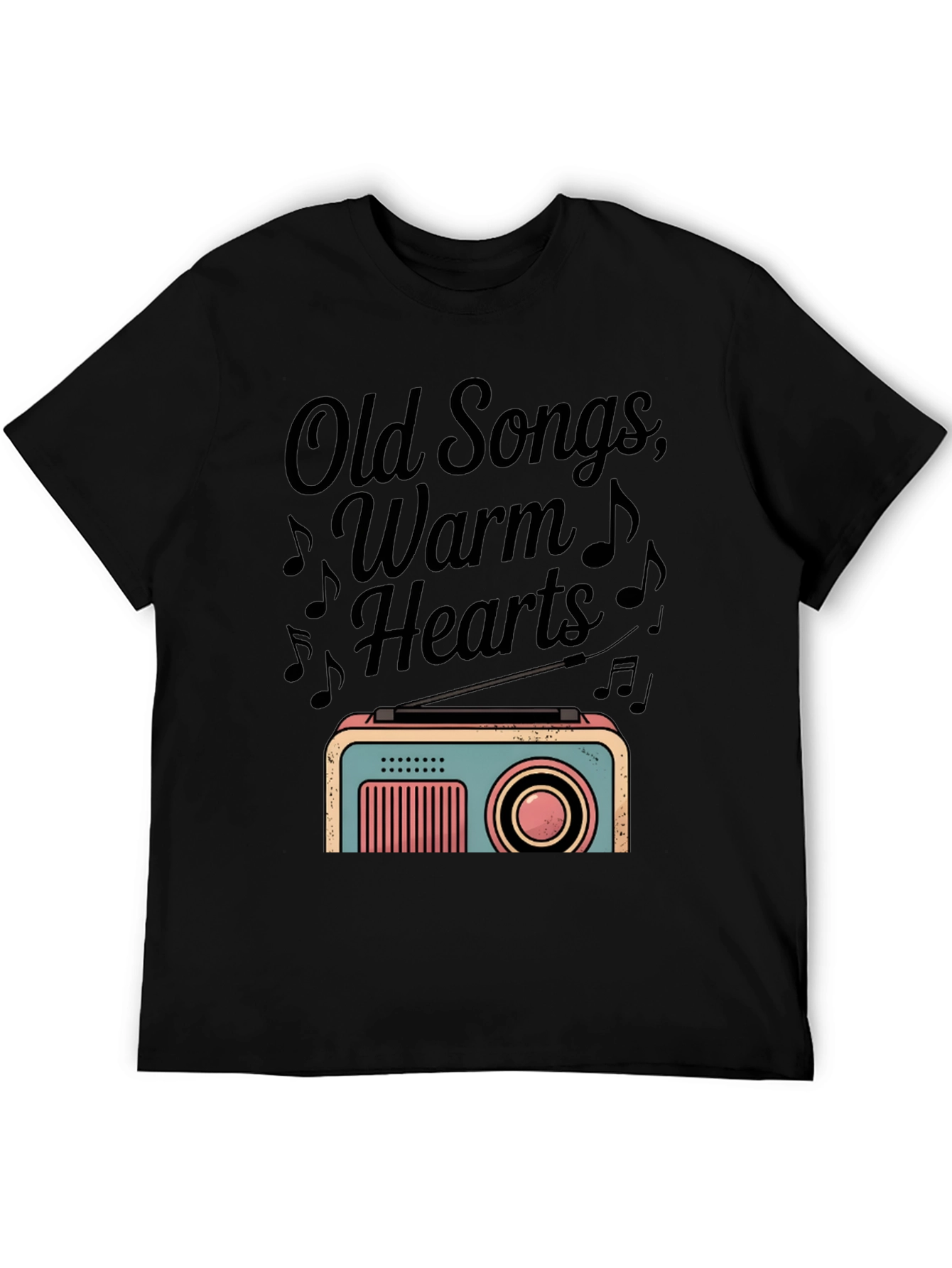 Retro Radio Graphic Tee - Old Songs Warm Hearts