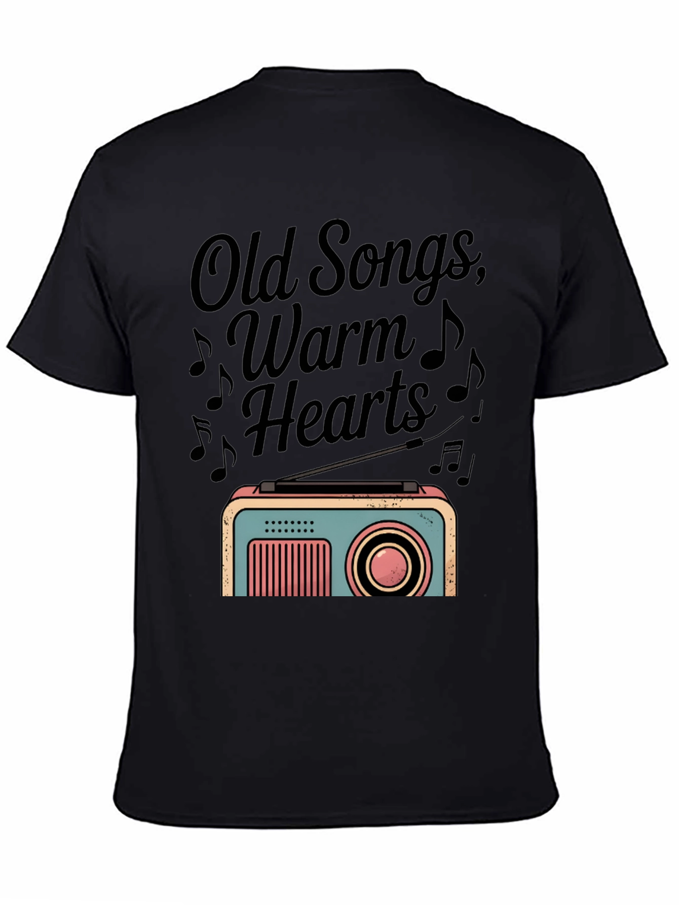 Retro Radio Graphic Tee - Old Songs Warm Hearts