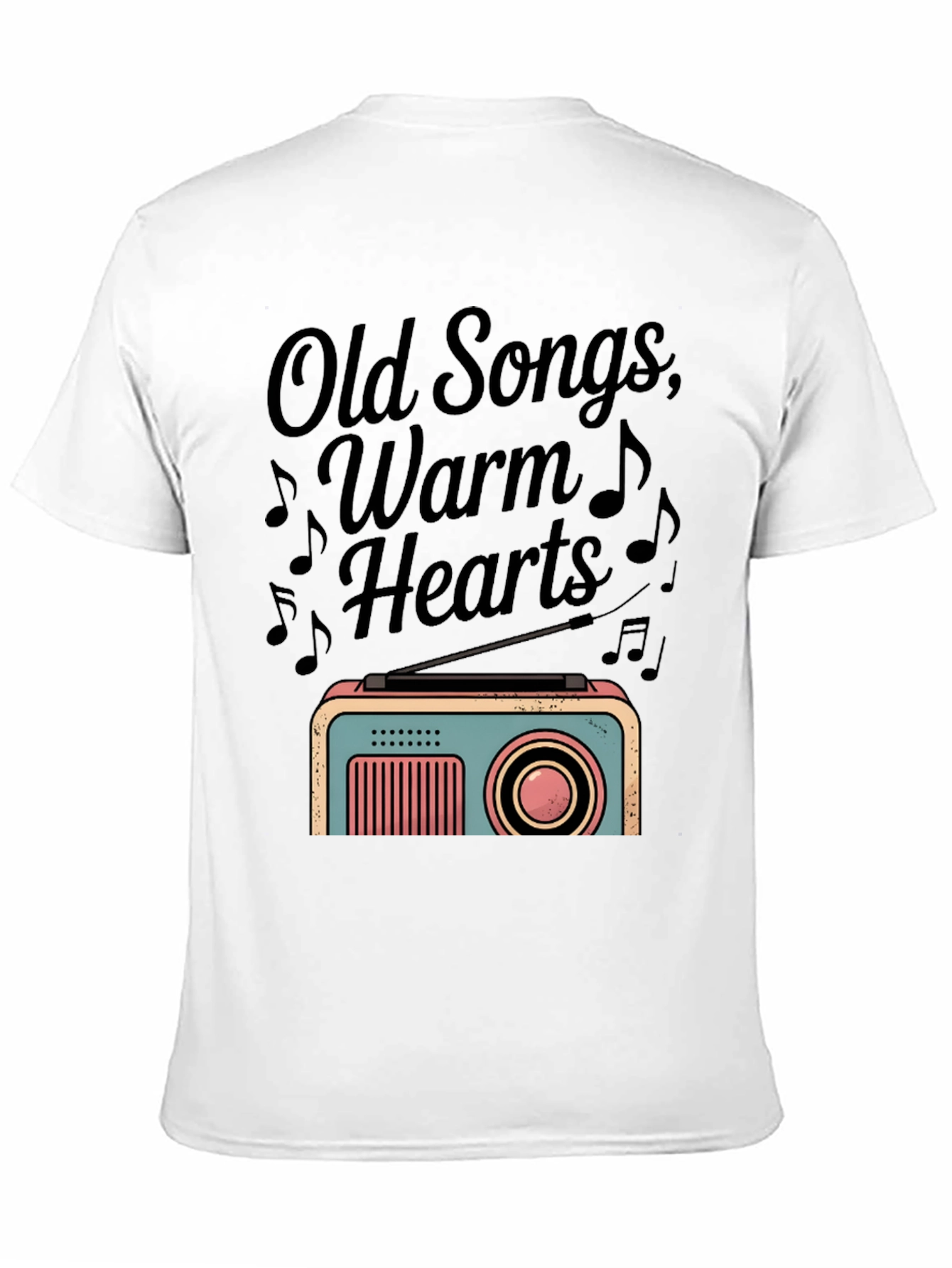 Retro Radio Graphic Tee - Old Songs Warm Hearts