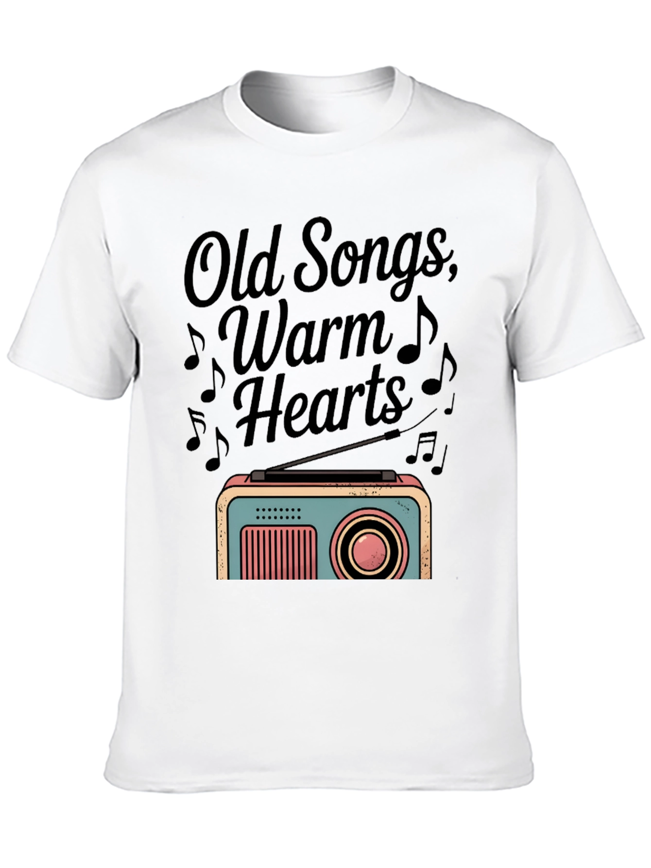 Retro Radio Graphic Tee - Old Songs Warm Hearts