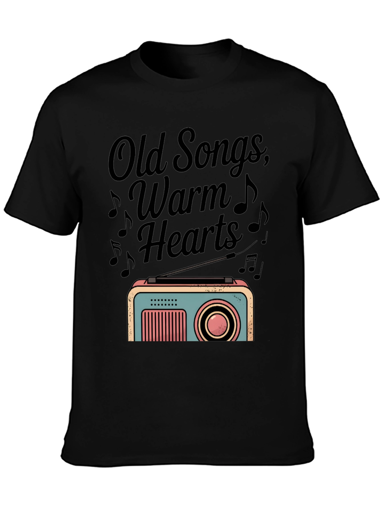 Retro Radio Graphic Tee - Old Songs Warm Hearts