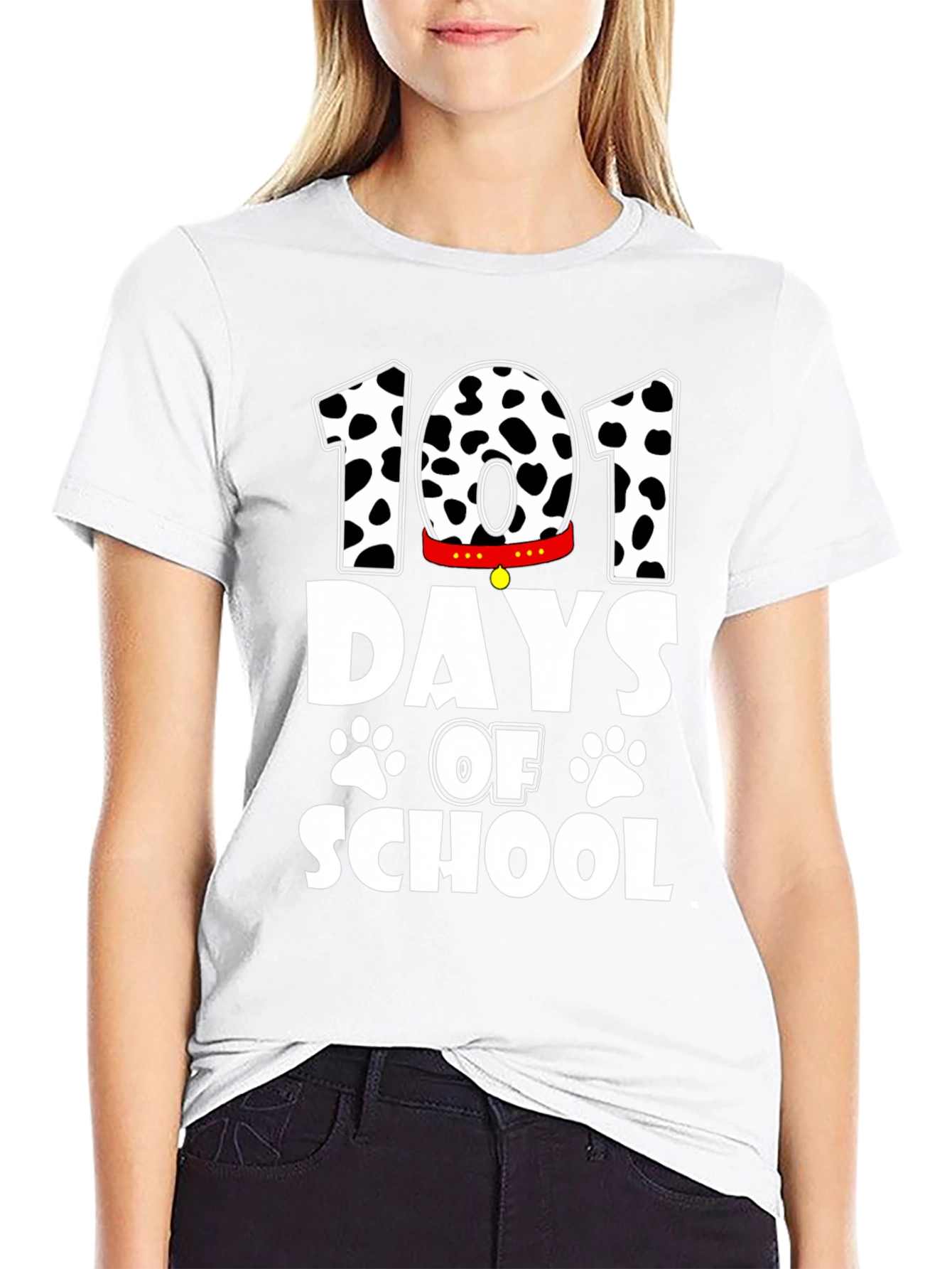 101 Days of School T-Shirt - Dalmatian Dog Design