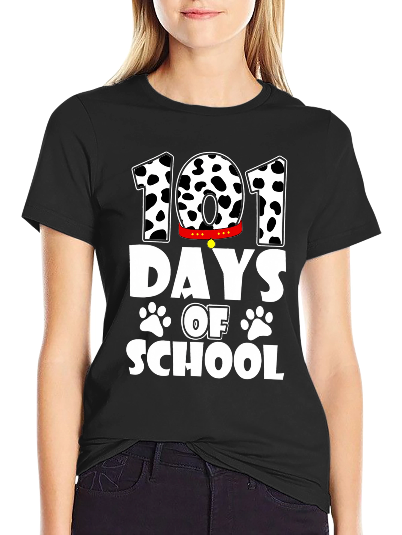 101 Days of School T-Shirt - Dalmatian Dog Design