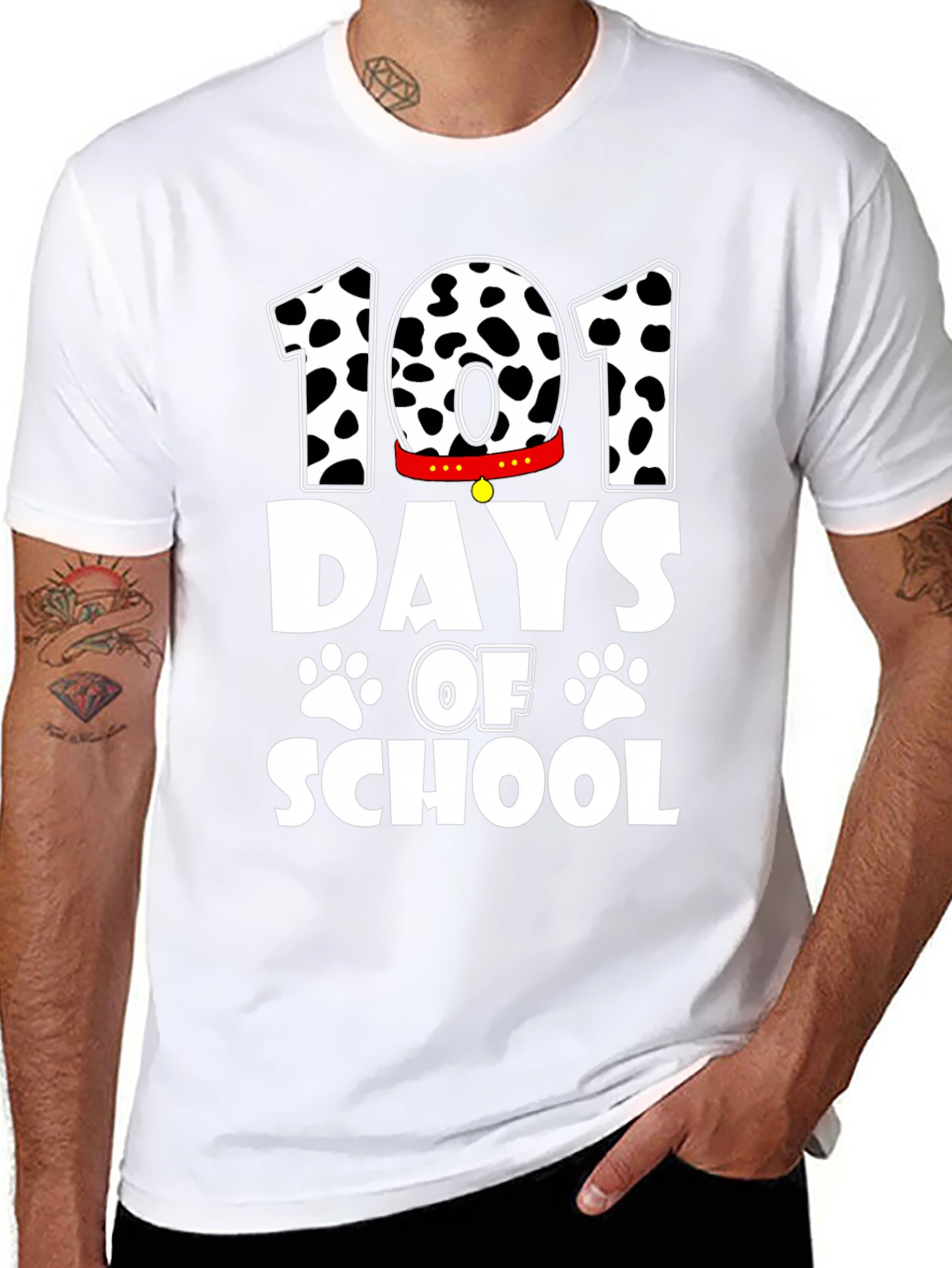 101 Days of School T-Shirt - Dalmatian Dog Design