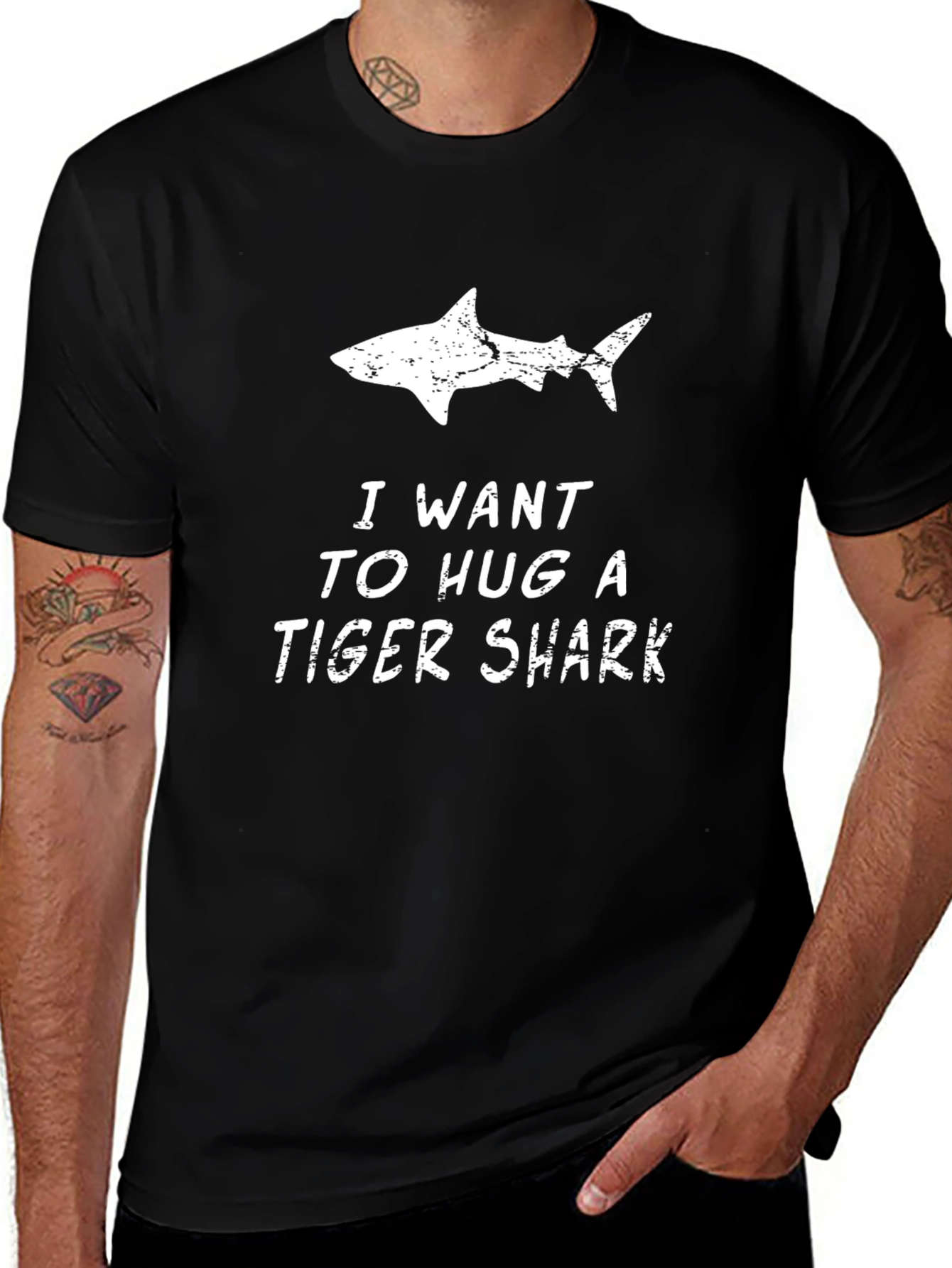 I Want to Hug a Tiger Shark Graphic Tee