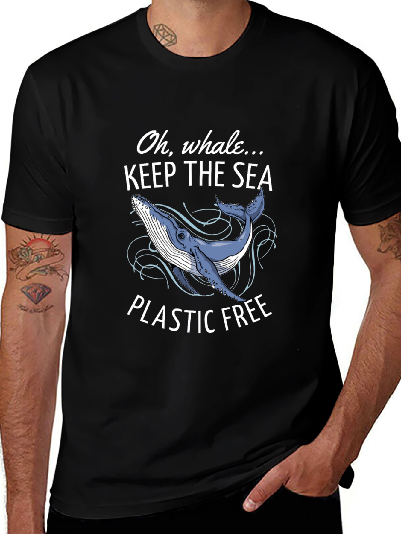 Keep The Sea Plastic Free Whale T-Shirt