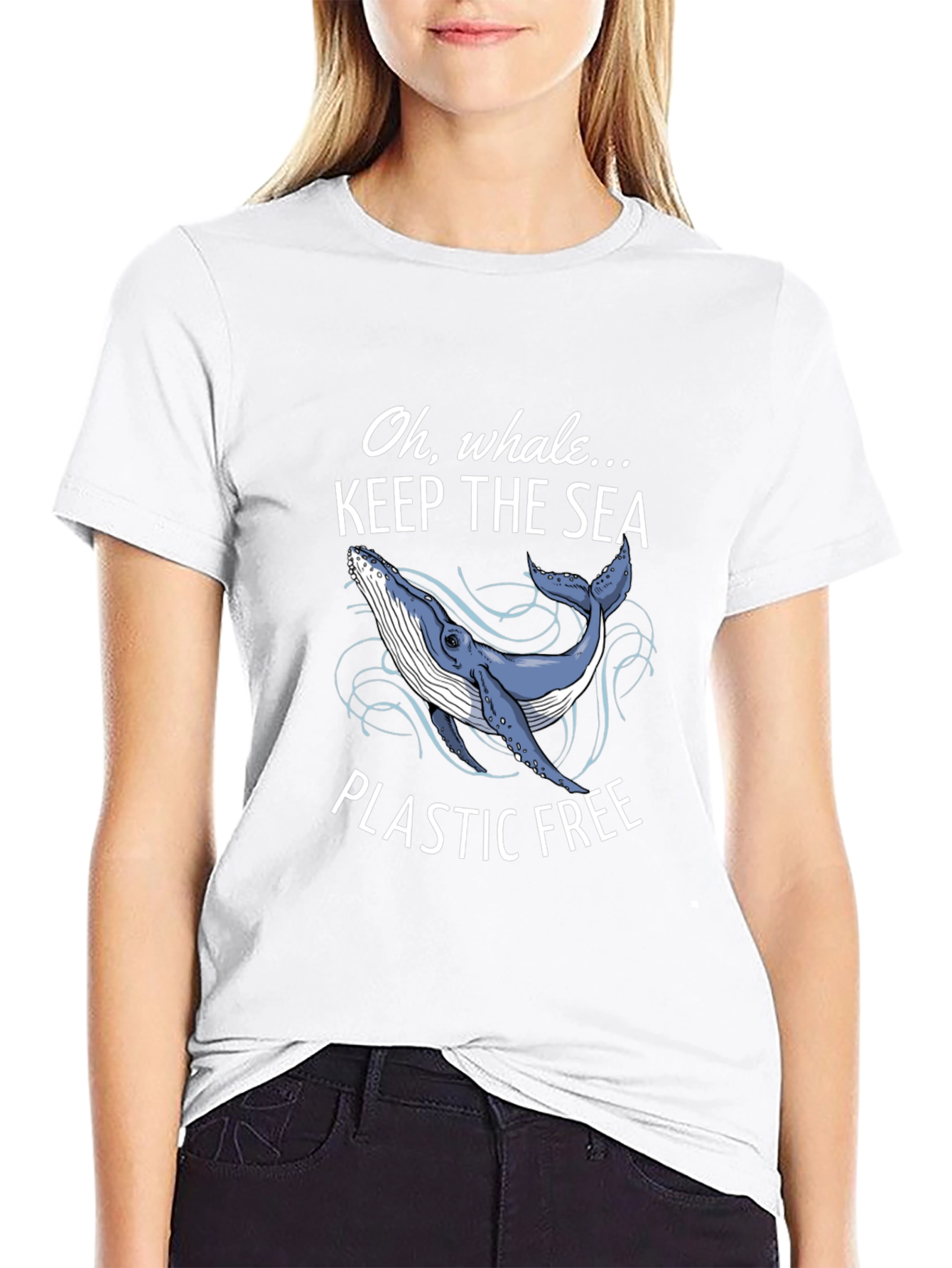 Keep The Sea Plastic Free Whale T-Shirt