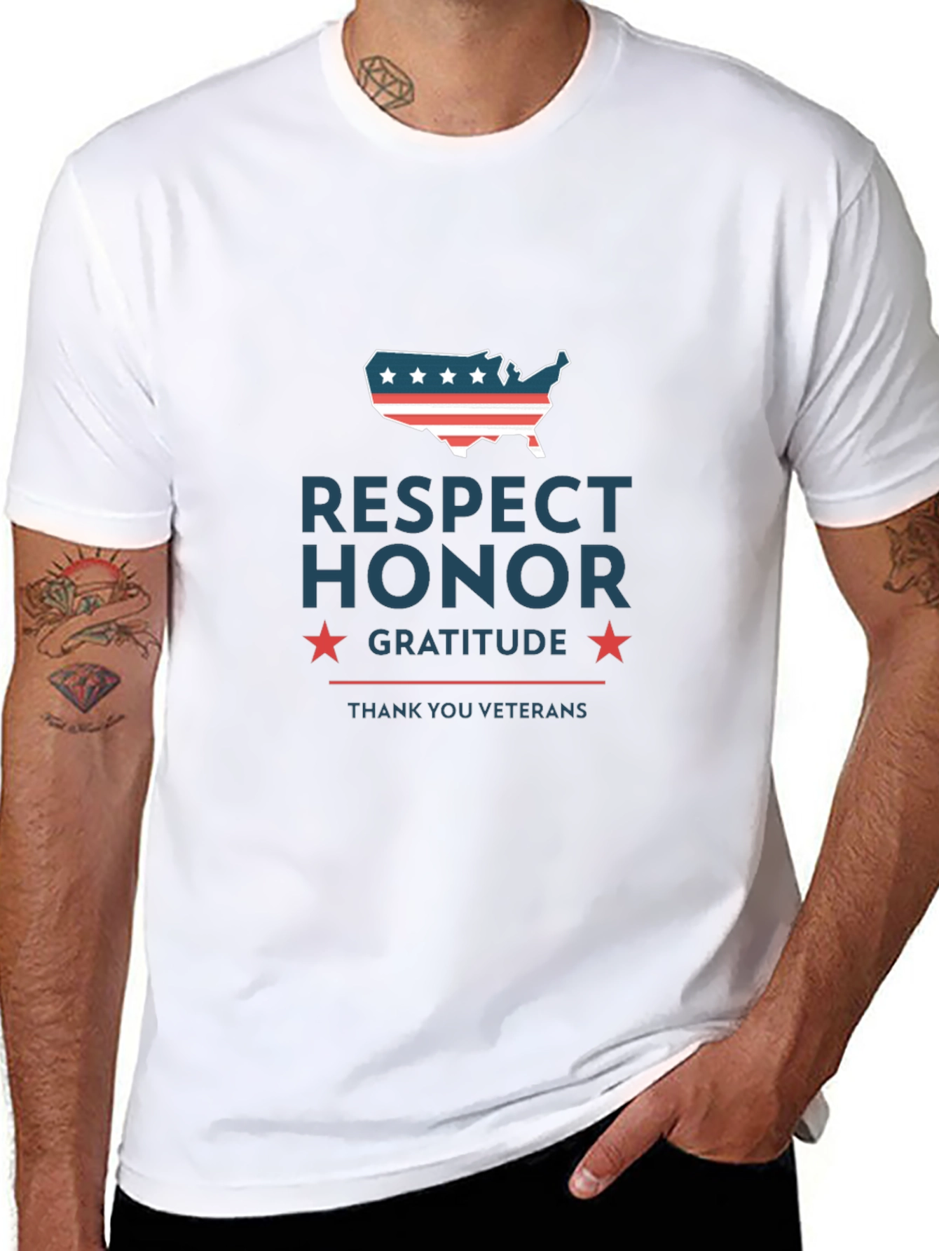 Respect Honor Gratitude Veterans T-Shirt