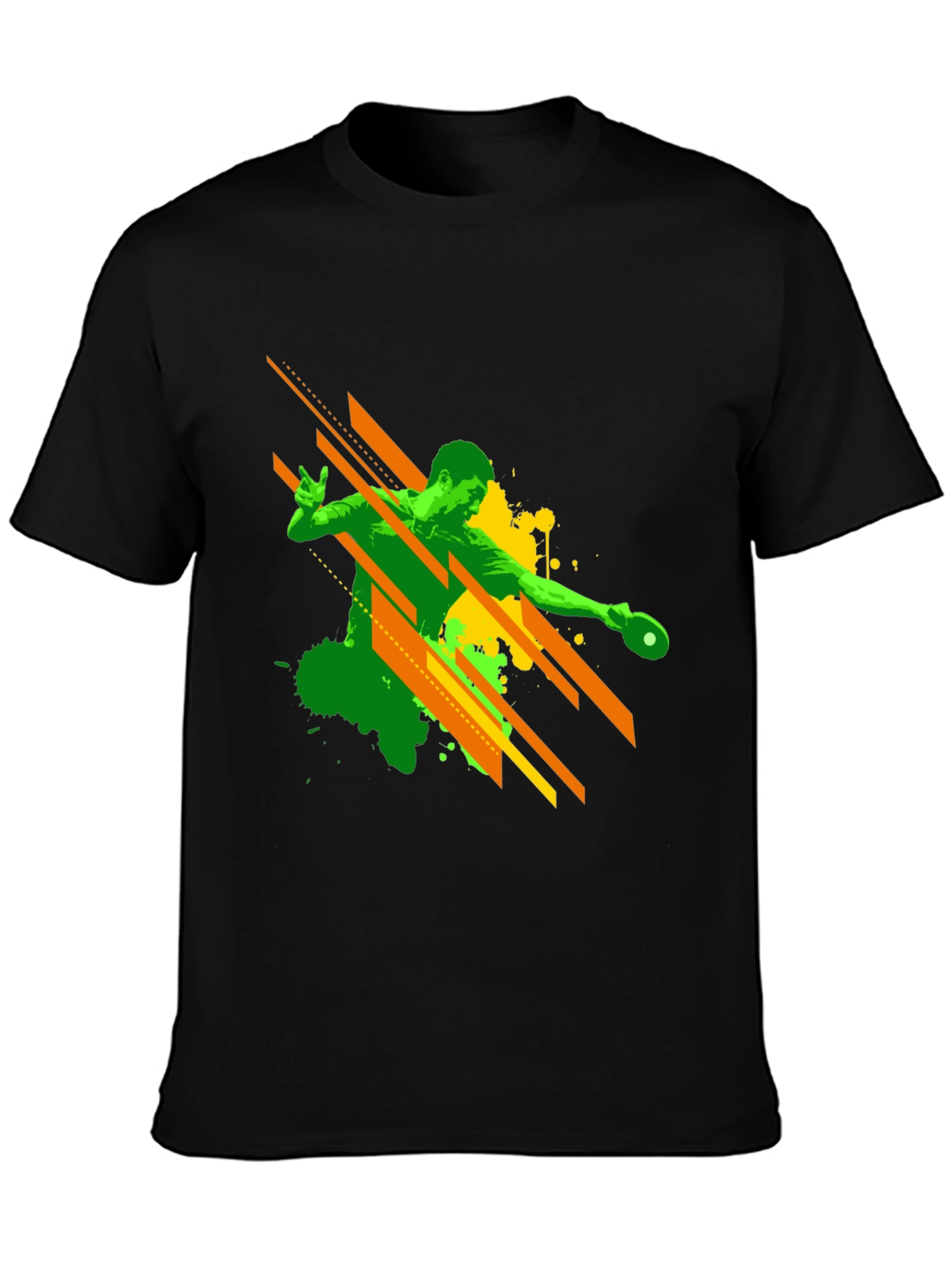 Cool Table Tennis Player Graphic T-Shirt