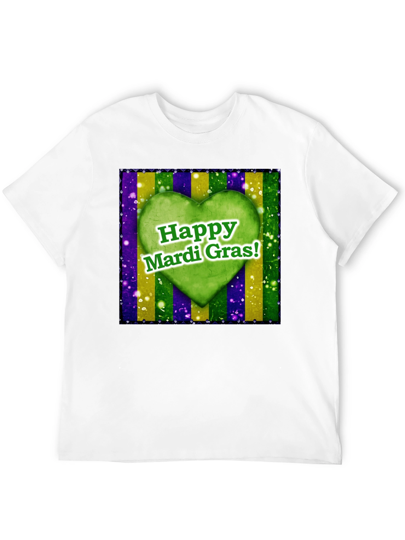 Happy Mardi Gras Heart T-Shirt
