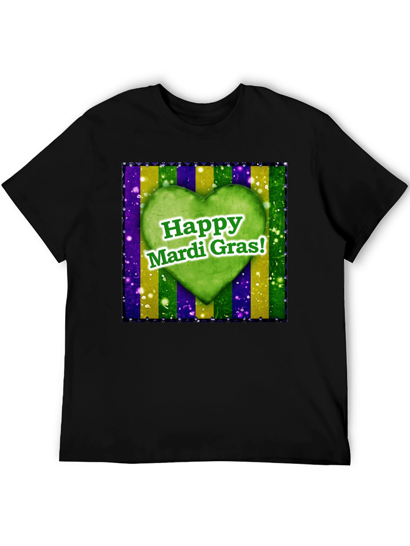 Happy Mardi Gras Heart T-Shirt