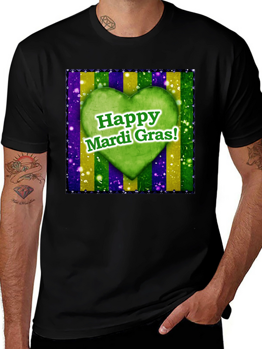 Happy Mardi Gras Heart T-Shirt